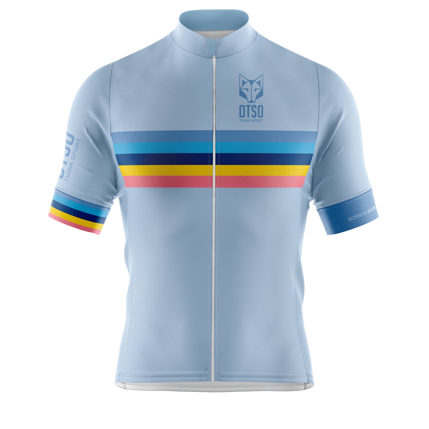 Men's Cycling Shirt - Turquoise Stripes (Clearance)