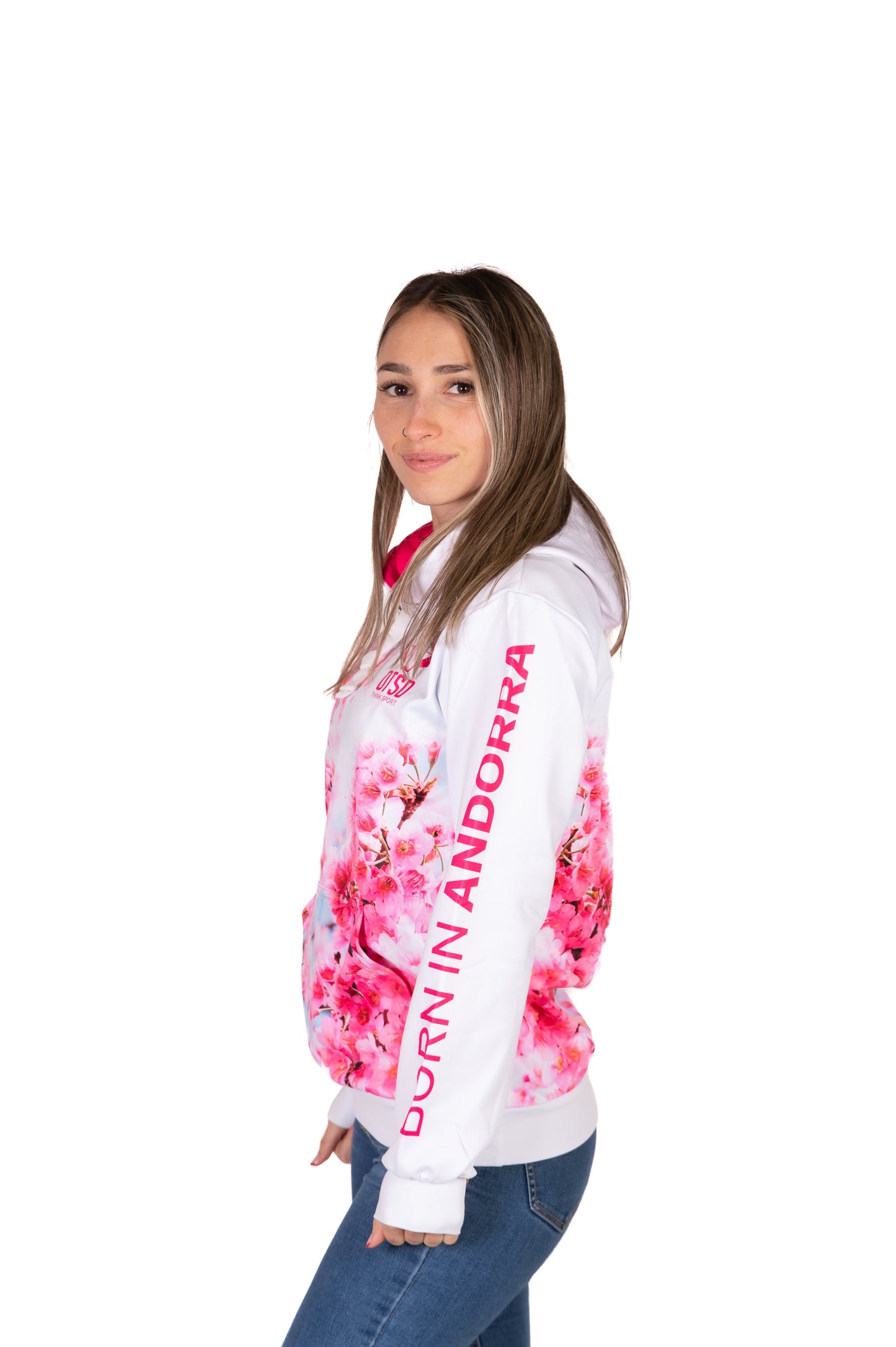 Kapuzensweatshirt - Mandelblüte