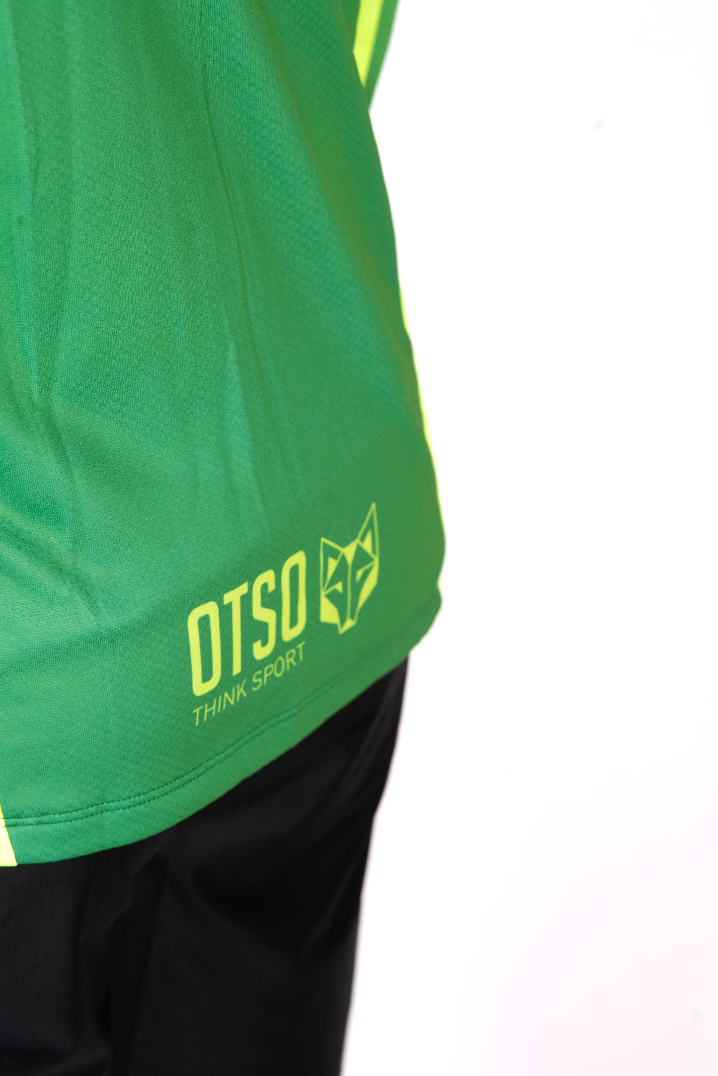 Unisex athletic hooded sweatshirt - Forest Green & Bright Green