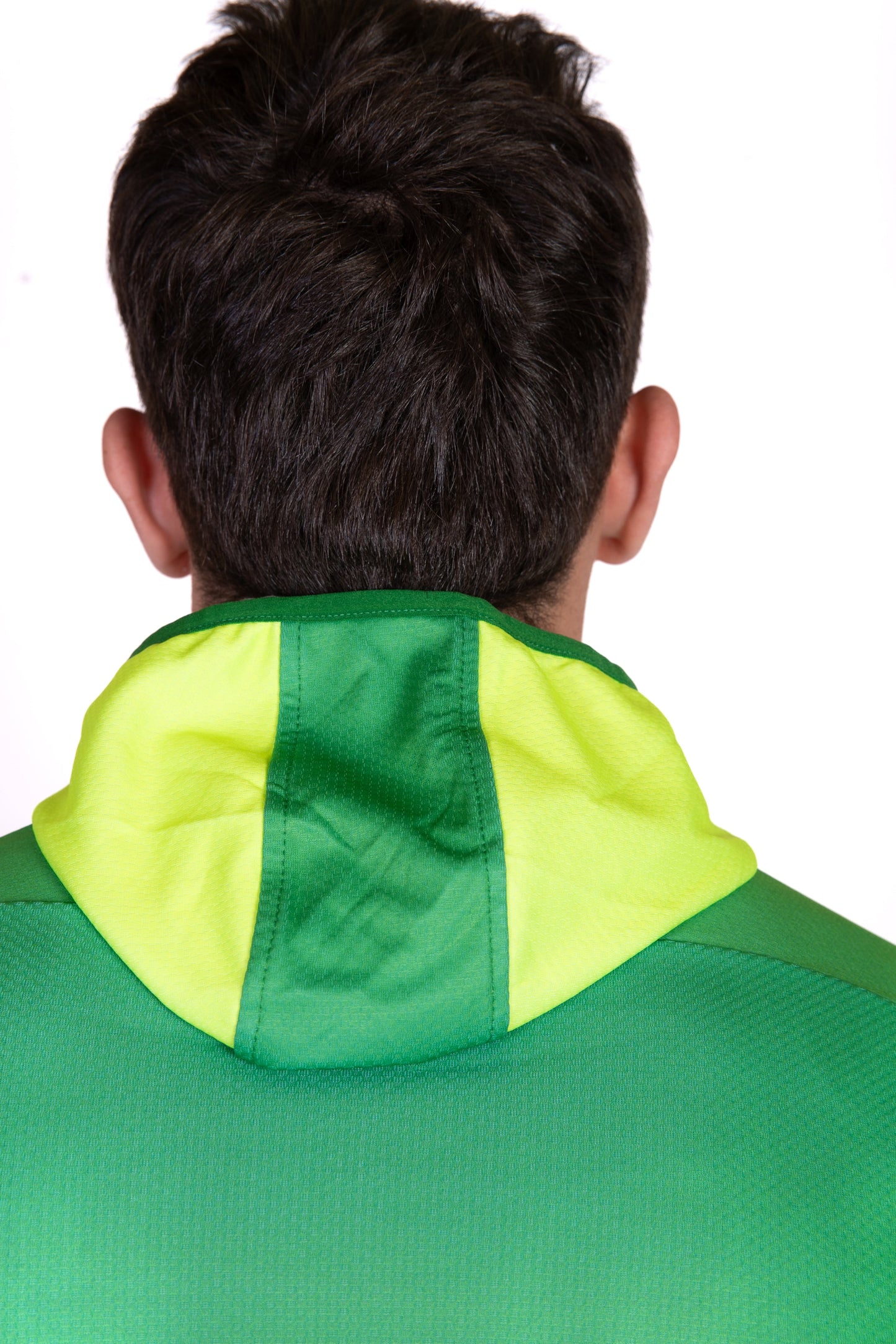 Unisex athletic hooded sweatshirt - Forest Green & Bright Green