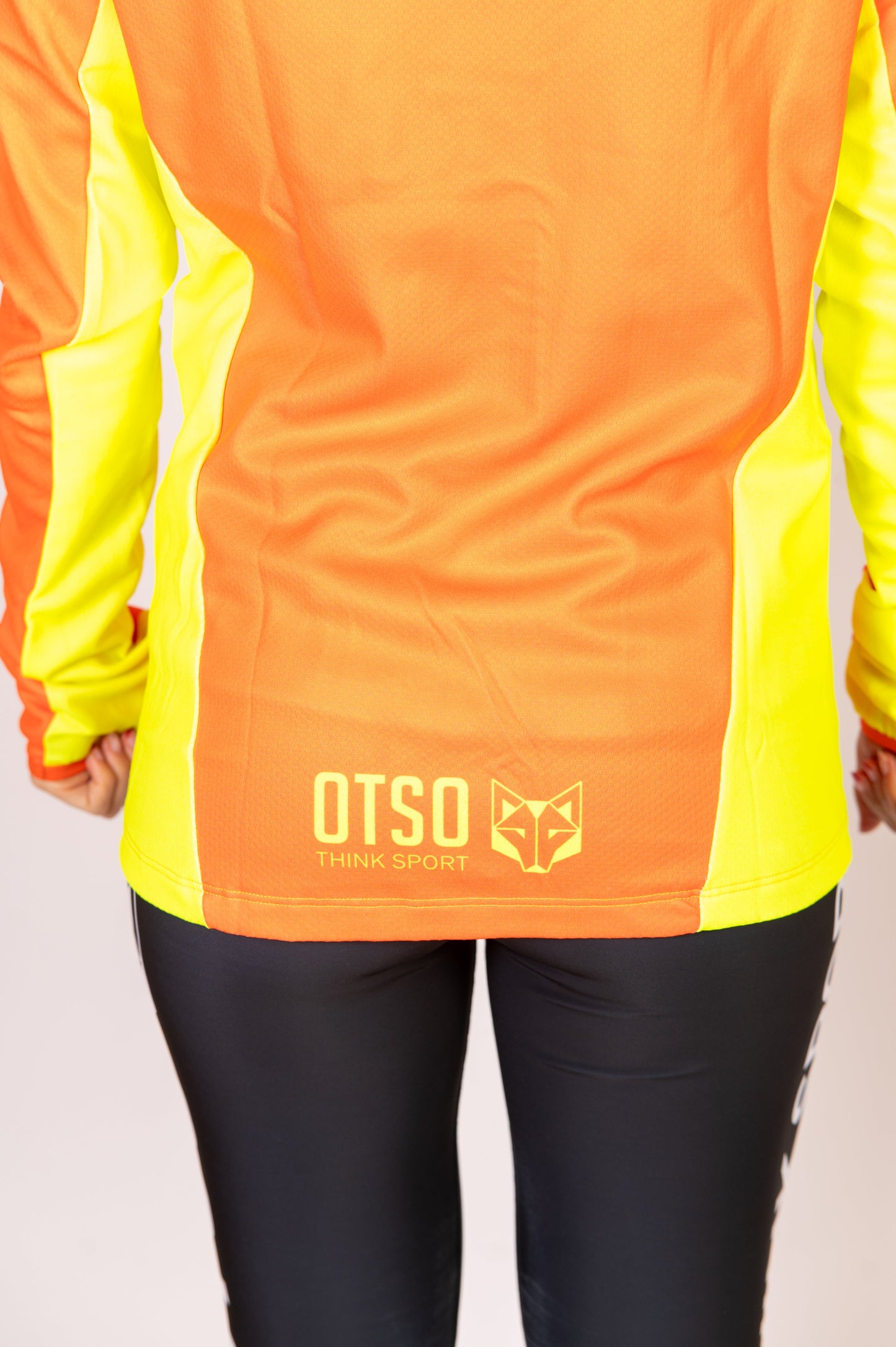 Unisex sport hoodie - Fluo Orange & Fluo Yellow