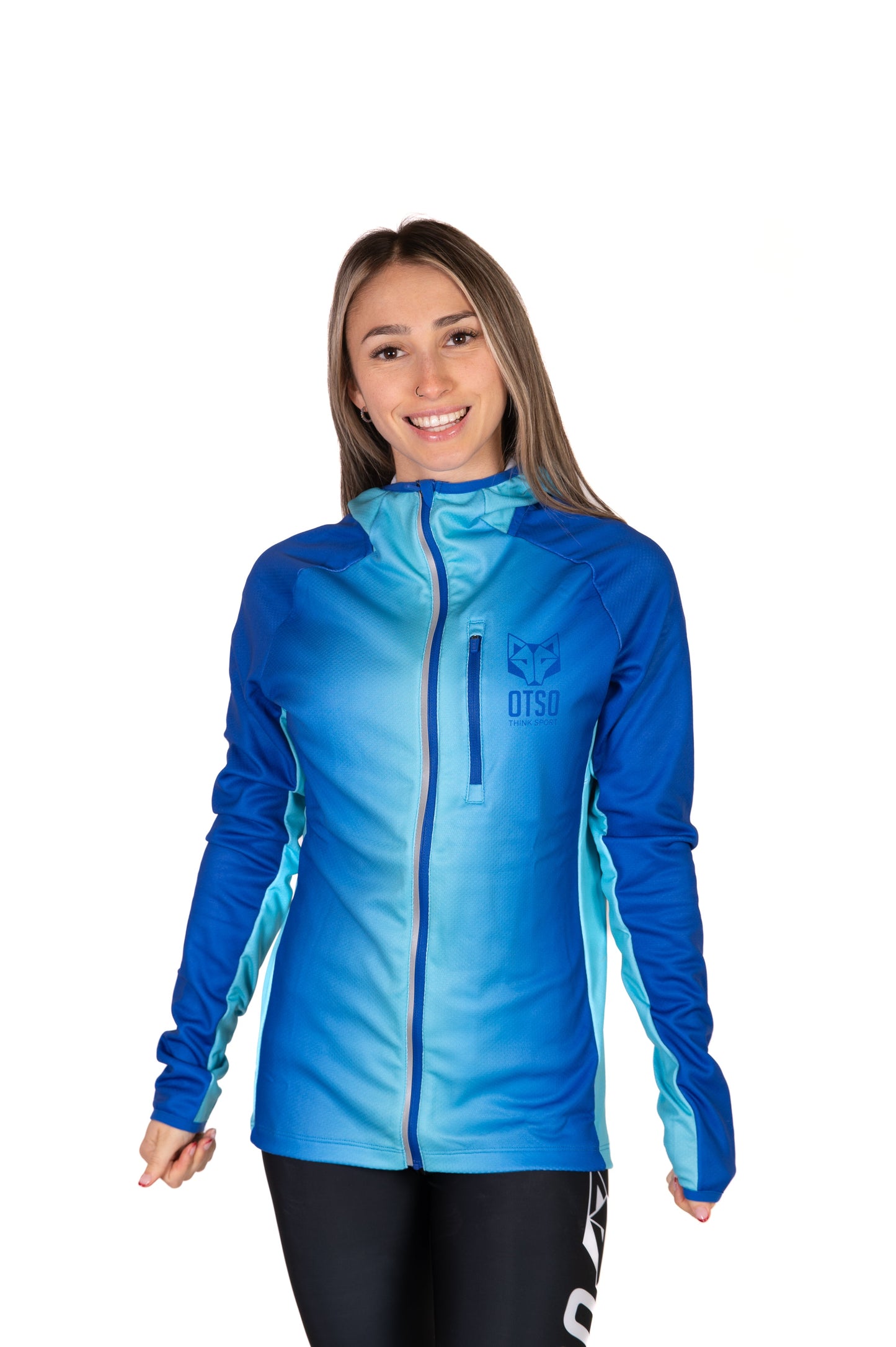 Unisex sport hoodie - Electric Blue & Light Blue