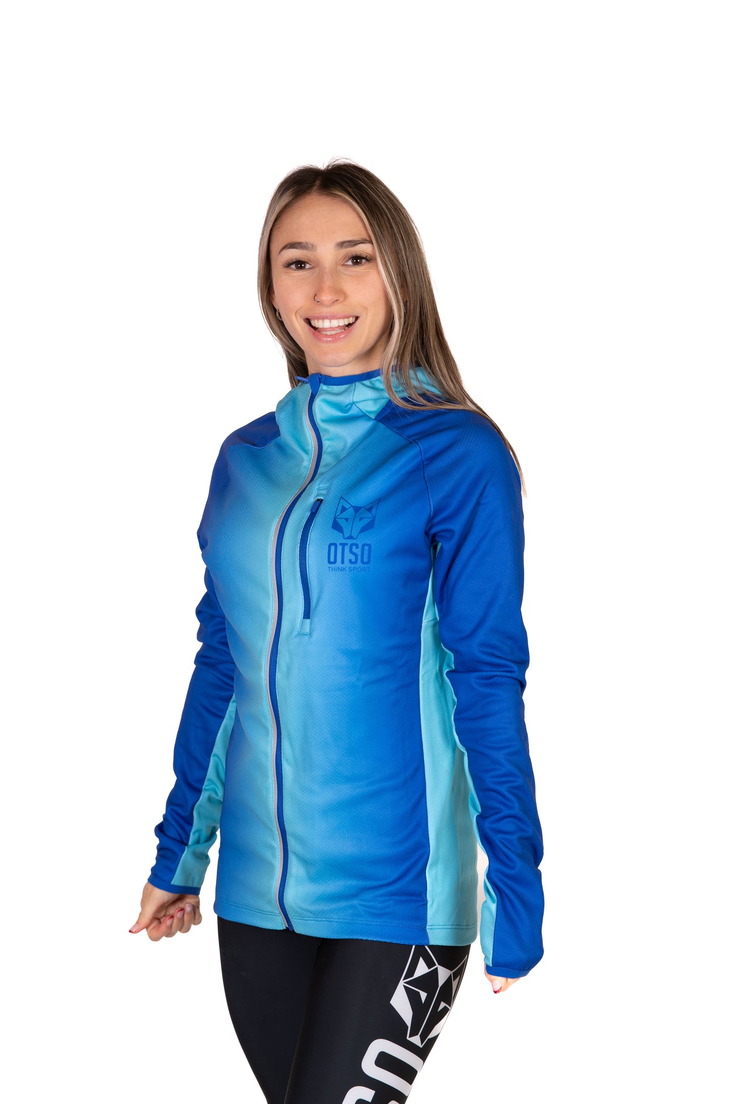Unisex sport hoodie - Electric Blue & Light Blue
