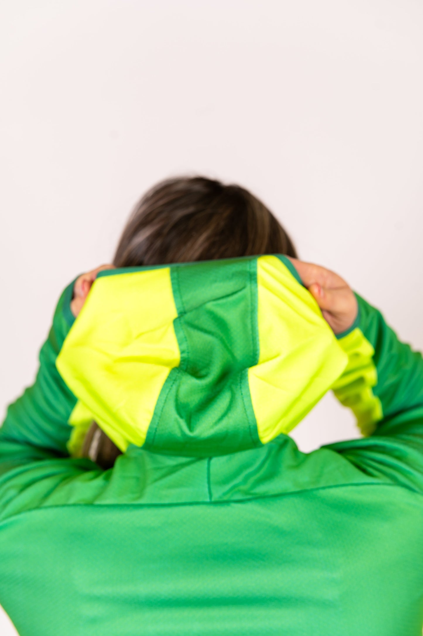Unisex sport hoodie - Forest Green & Fluo Green
