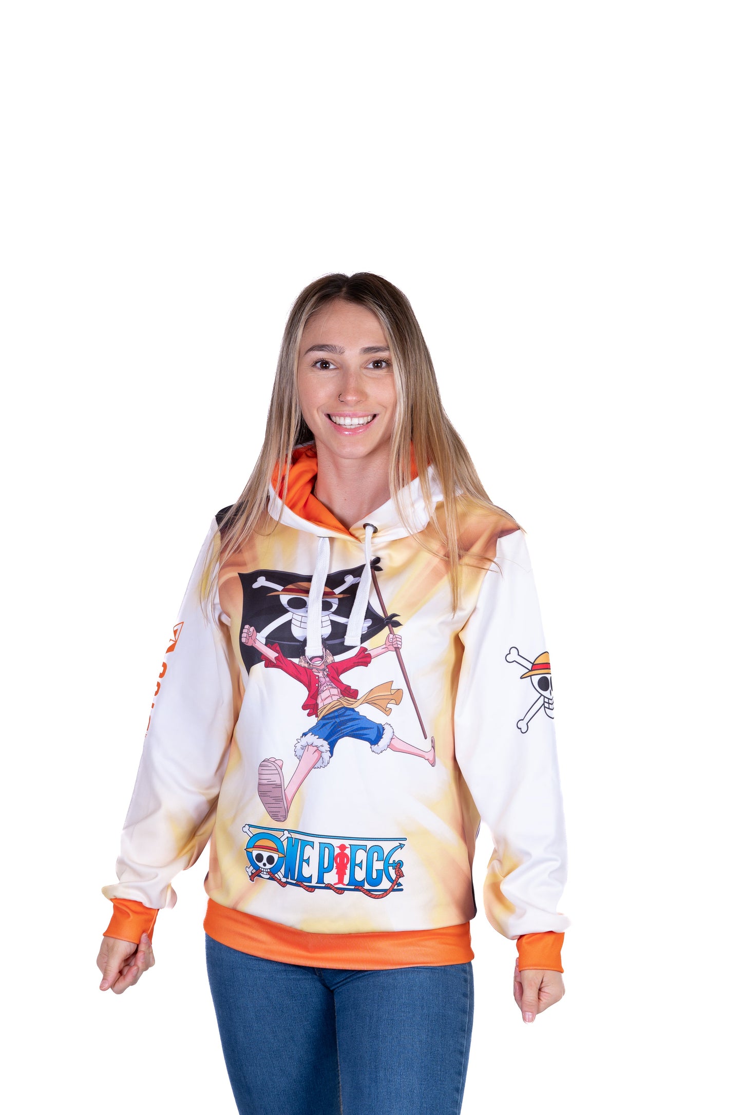 Sweatshirt mit Kapuze - Einteiliges Fischerstrohhut-Team Gelb