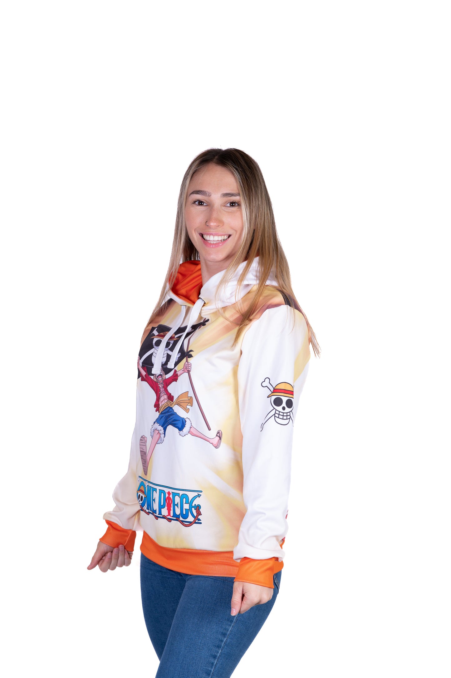 Sweatshirt mit Kapuze - Einteiliges Fischerstrohhut-Team Gelb