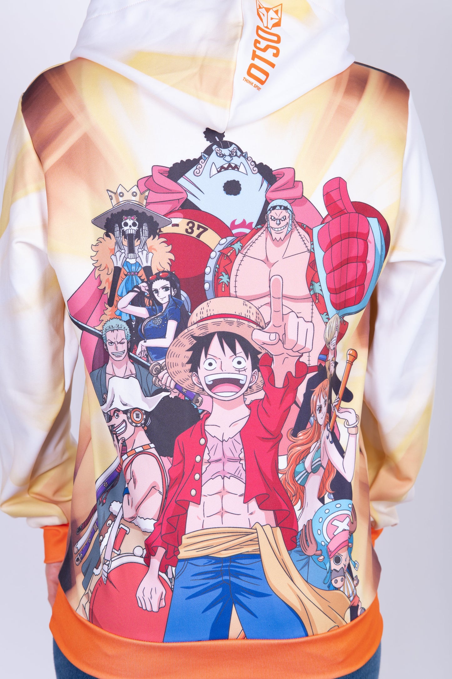 Sweatshirt mit Kapuze - Einteiliges Fischerstrohhut-Team Gelb