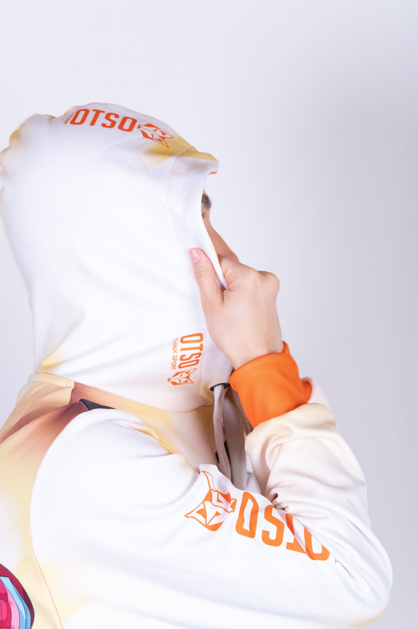 Sweatshirt mit Kapuze - Einteiliges Fischerstrohhut-Team Gelb