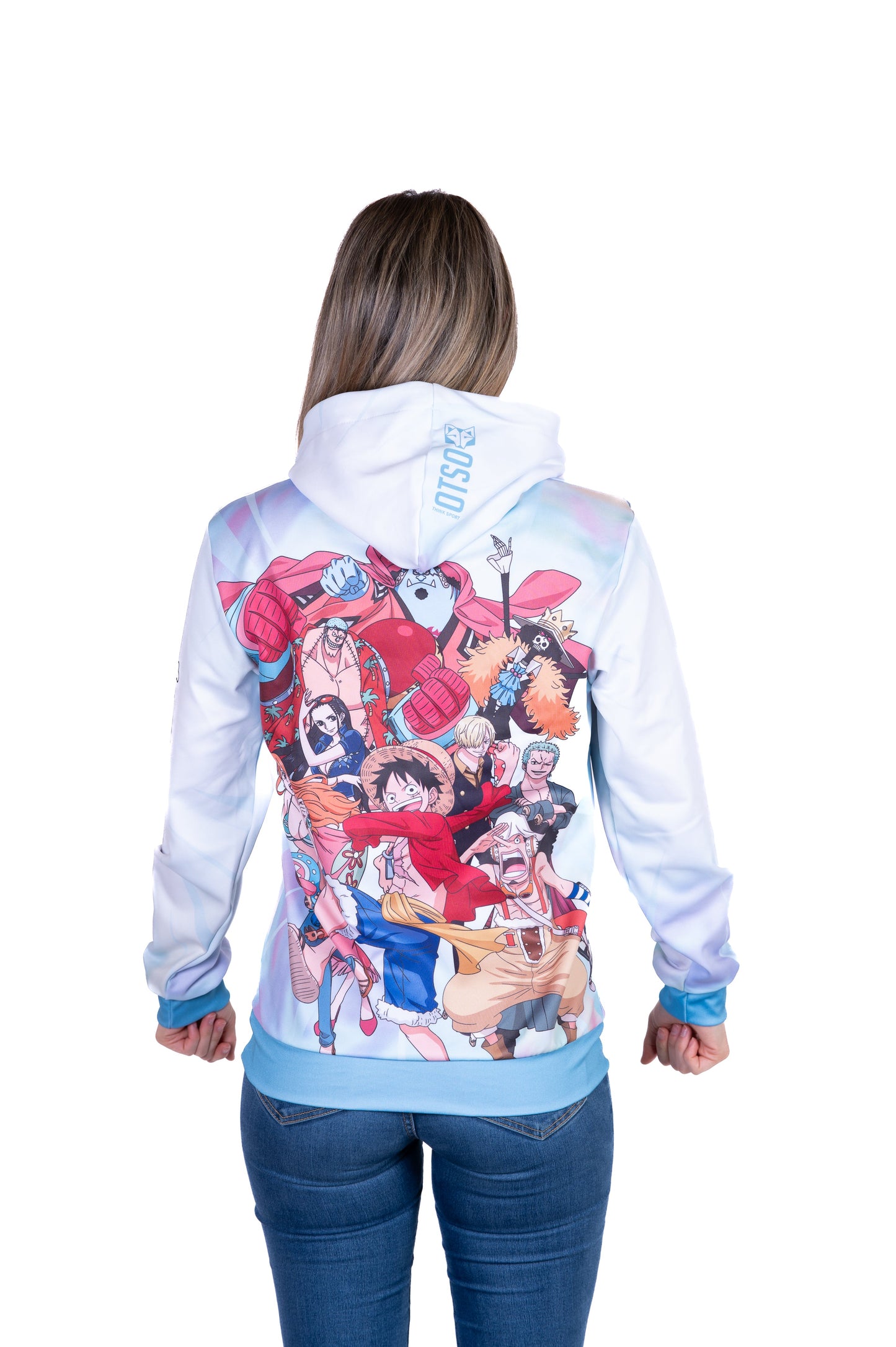 Hooded sweatshirt - One-piece Fishman Luffy and the crew green