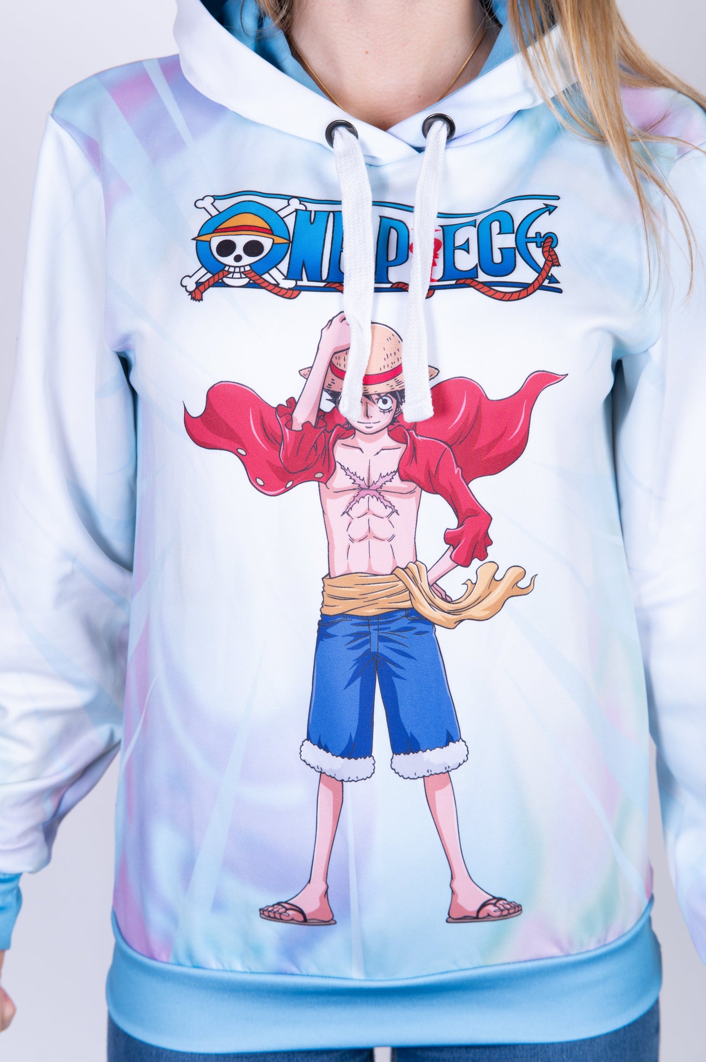 Hooded sweatshirt - One-piece Fishman Luffy and the crew green