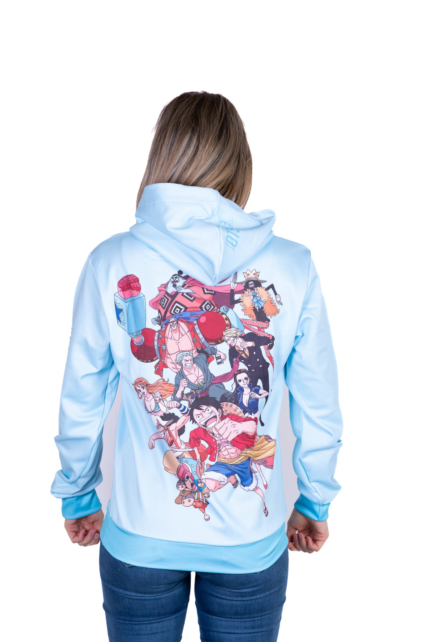 Hooded sweatshirt - One-piece fisherman's straw hat crew turquoise
