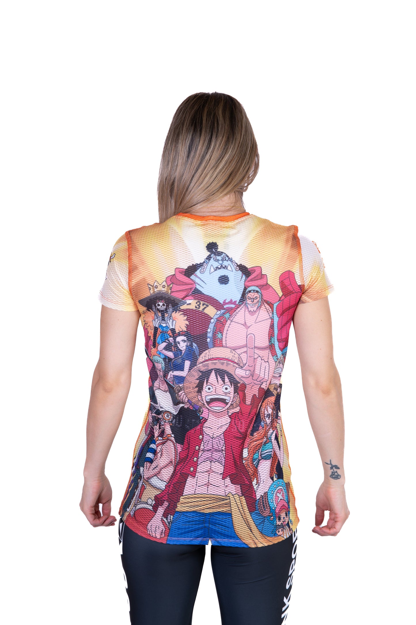 T-Shirt Femme manches courtes - One piece fishman straw hat crew yellow