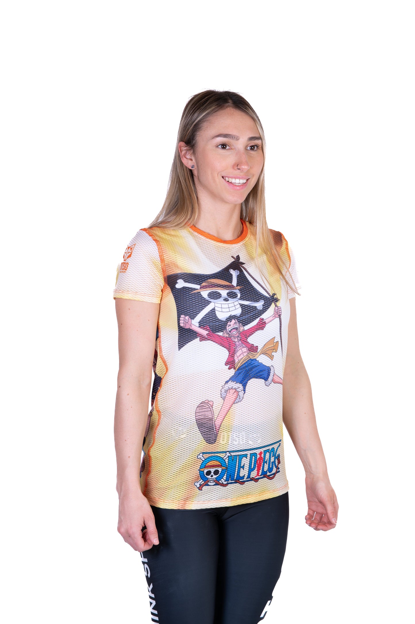 T-Shirt Femme manches courtes - One piece fishman straw hat crew yellow