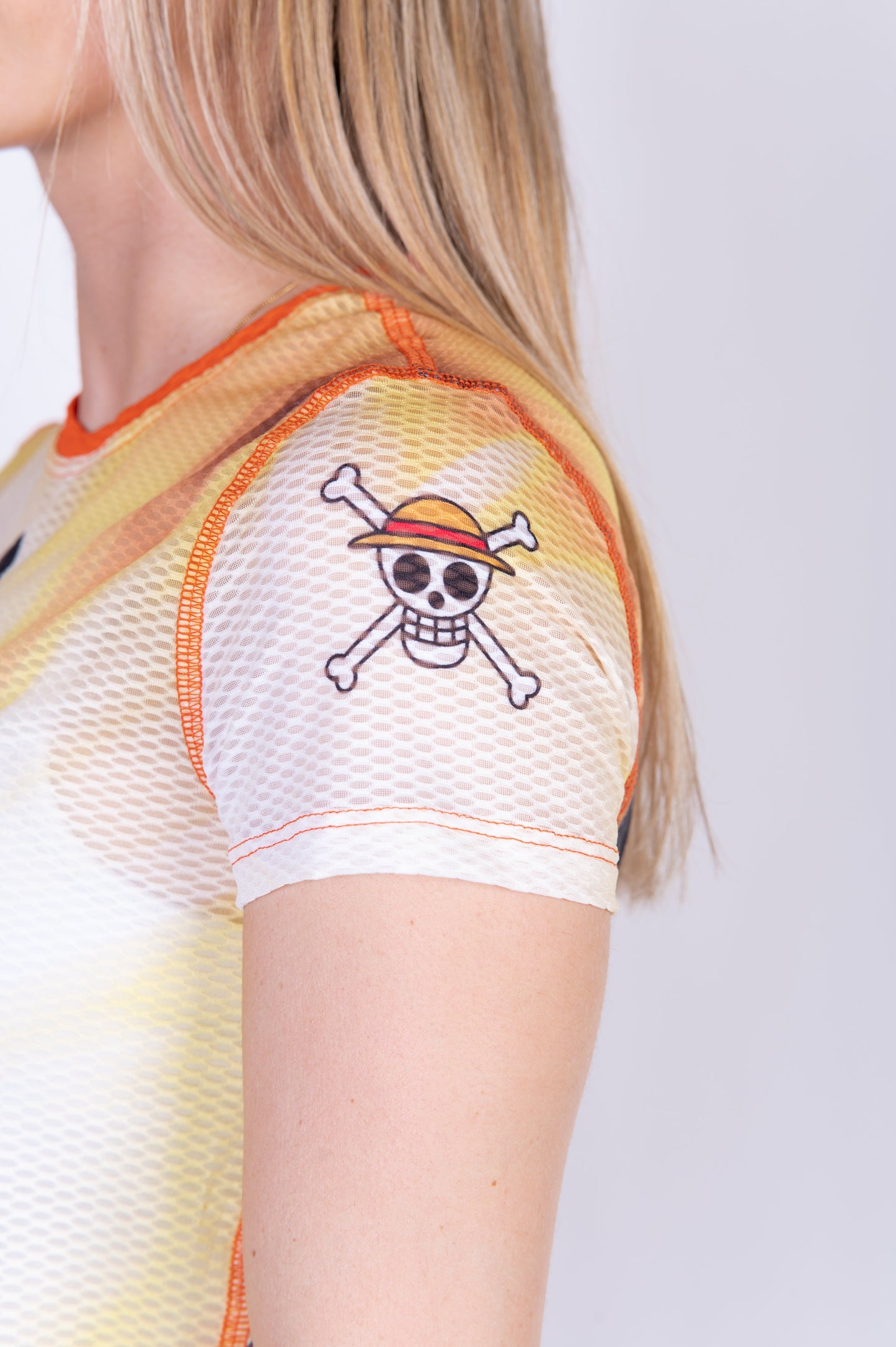 T-Shirt Femme manches courtes - One piece fishman straw hat crew yellow