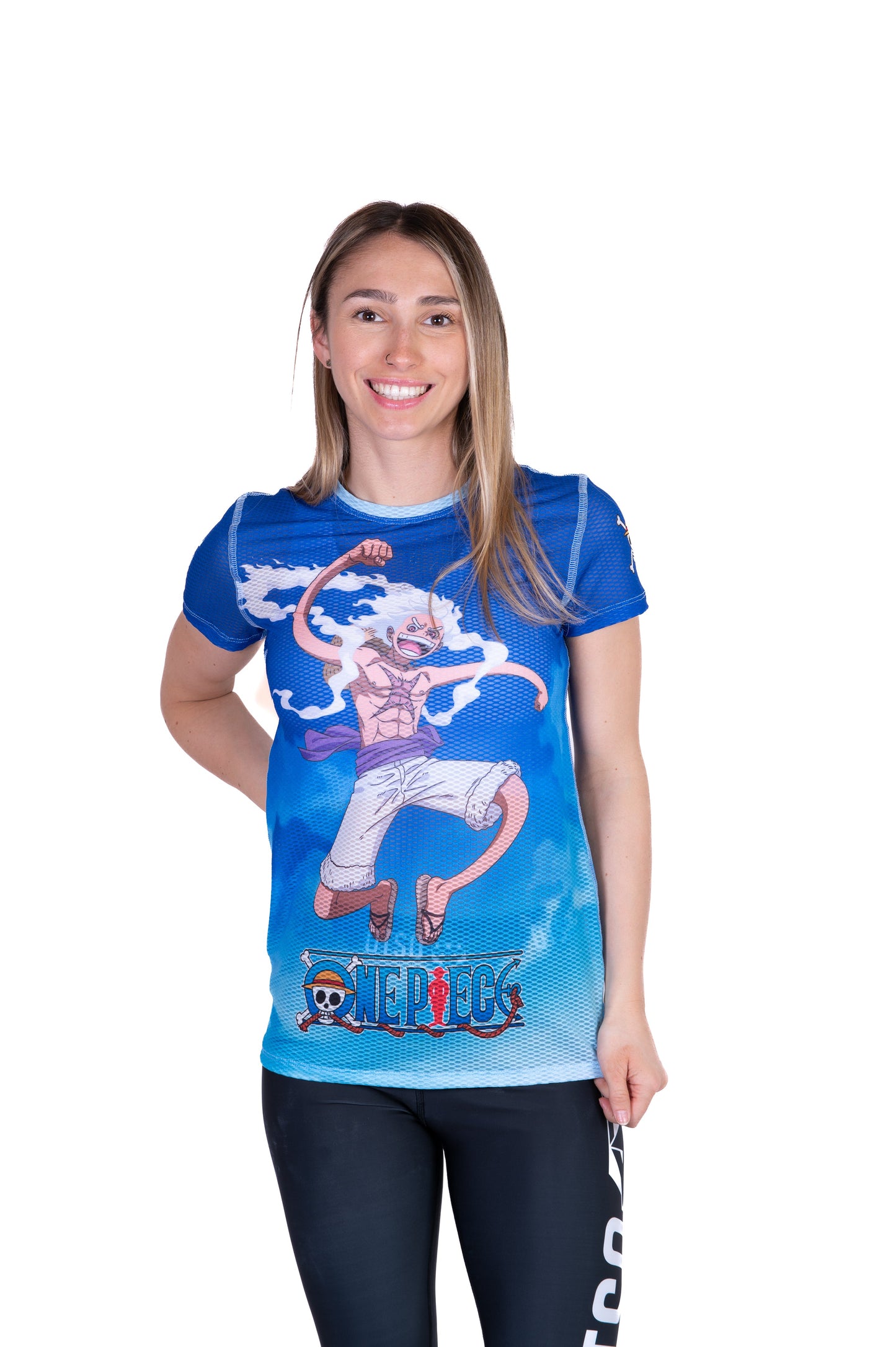 T-Shirt Femme manches courtes - One piece egghead luffy and the crew blue