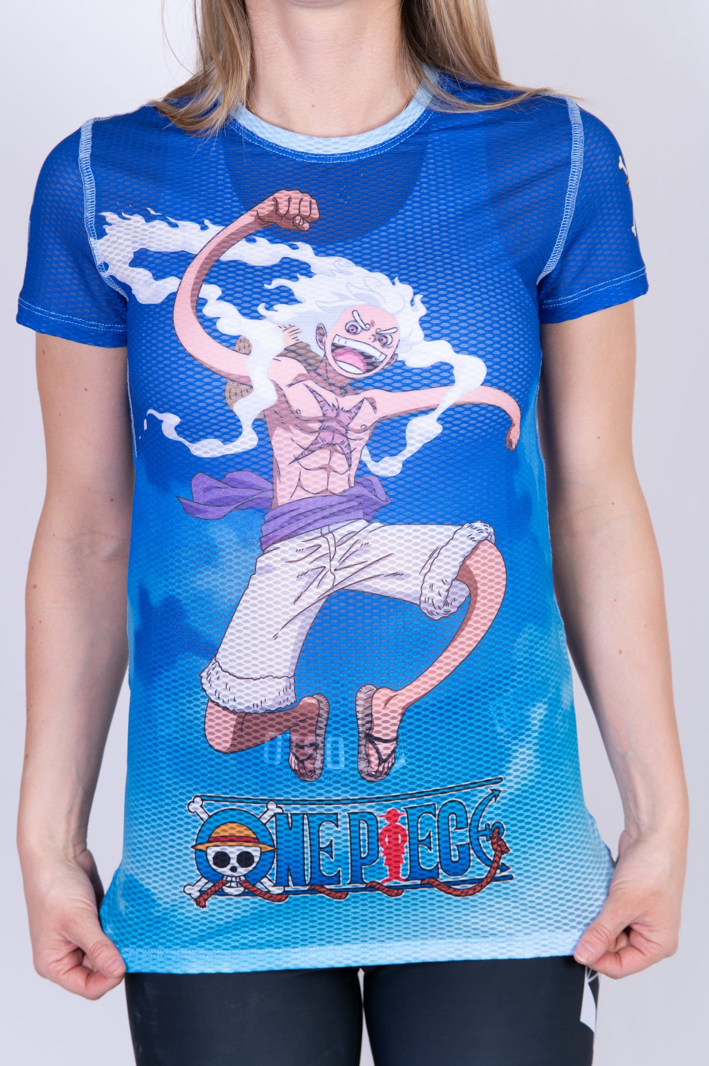 T-Shirt Femme manches courtes - One piece egghead luffy and the crew blue
