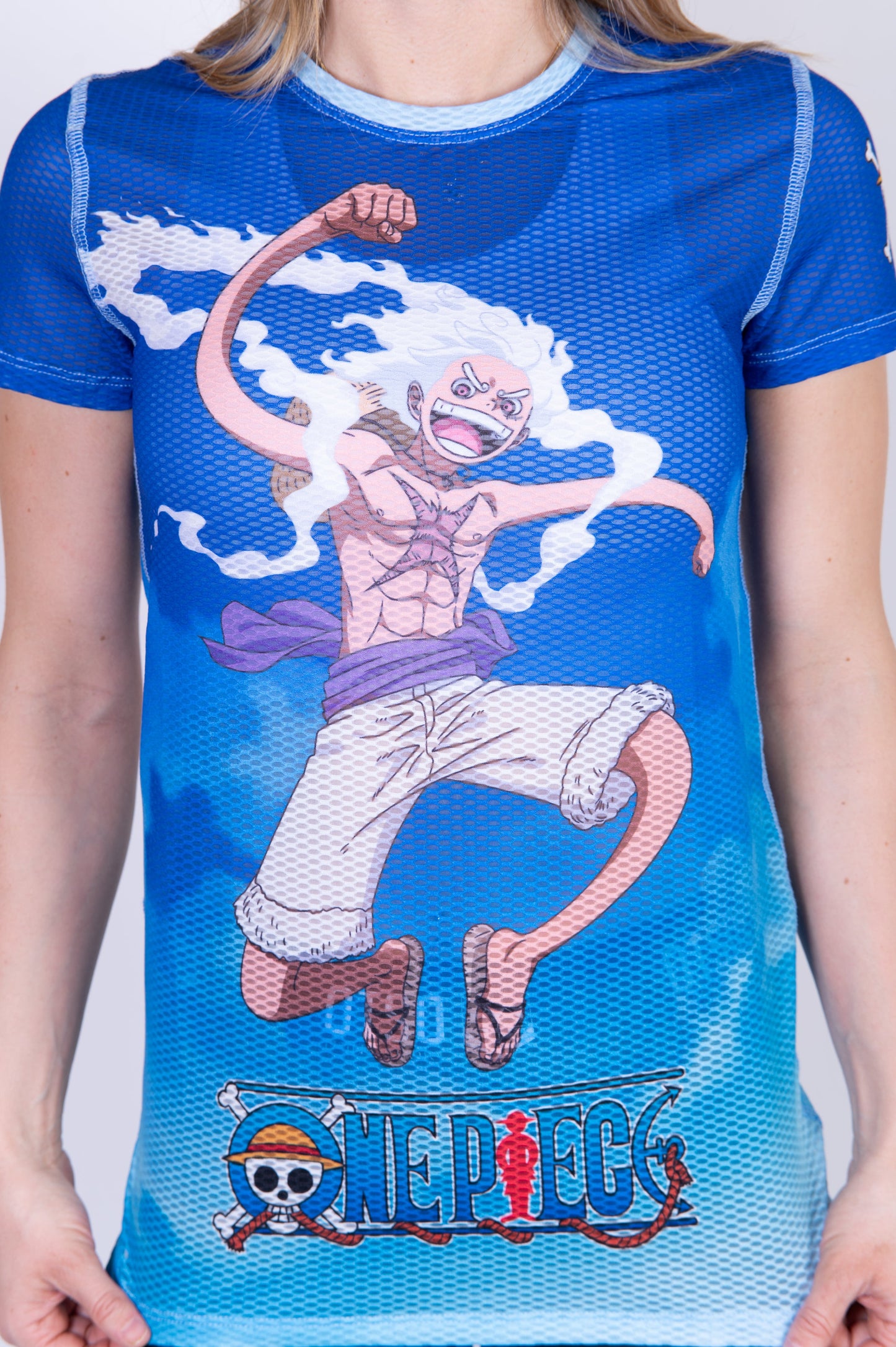 T-Shirt Femme manches courtes - One piece egghead luffy and the crew blue