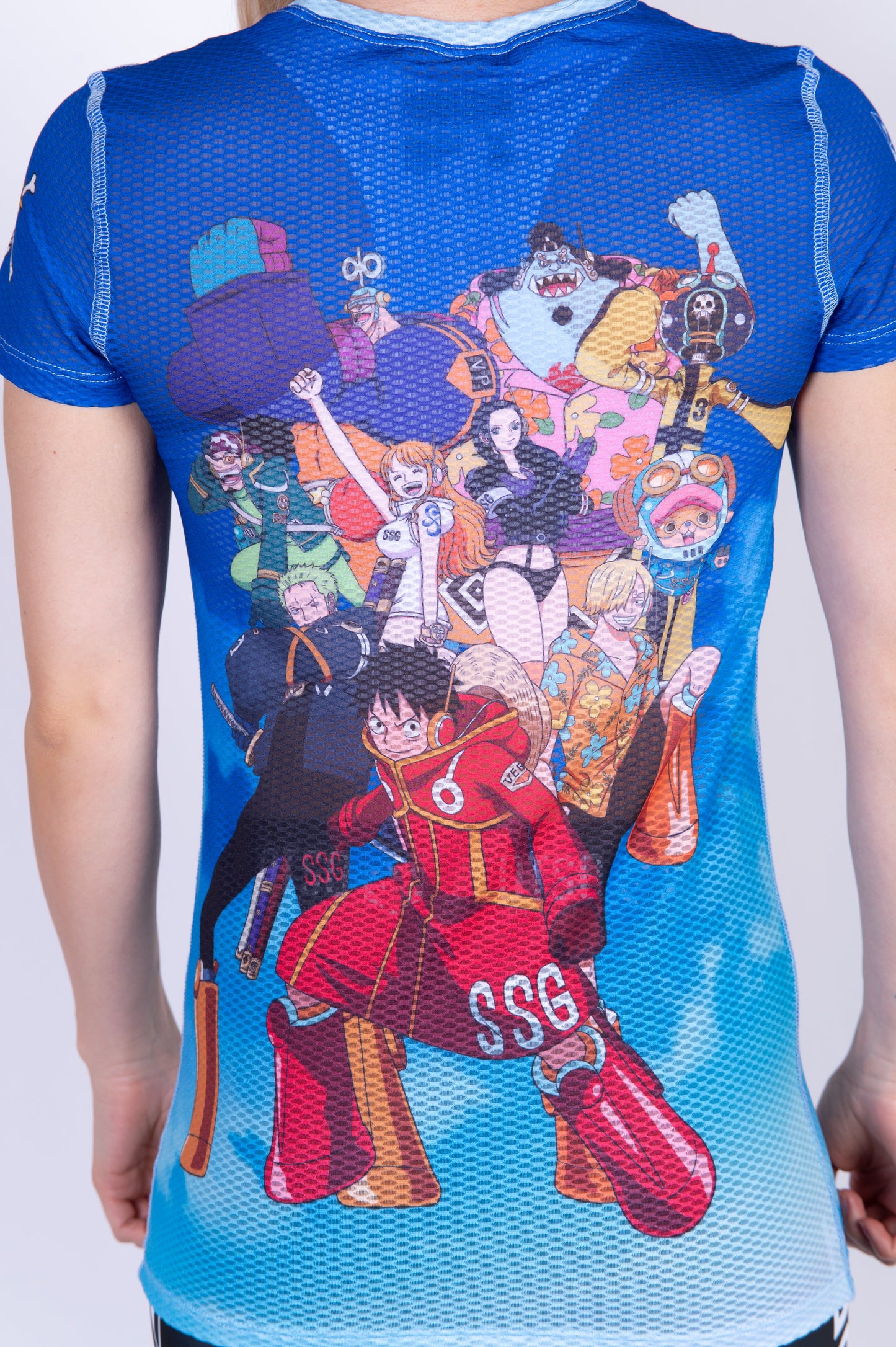 T-Shirt Femme manches courtes - One piece egghead luffy and the crew blue