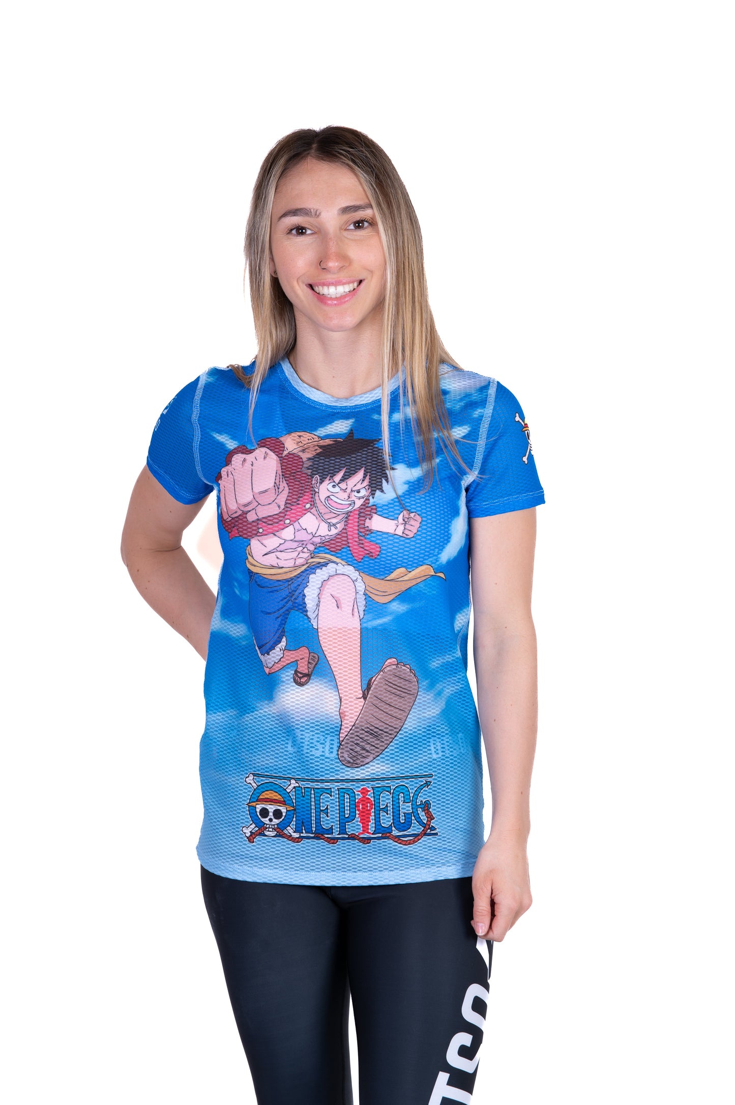 T-Shirt Femme manches courtes - One piece fishman luffy and the crew blue