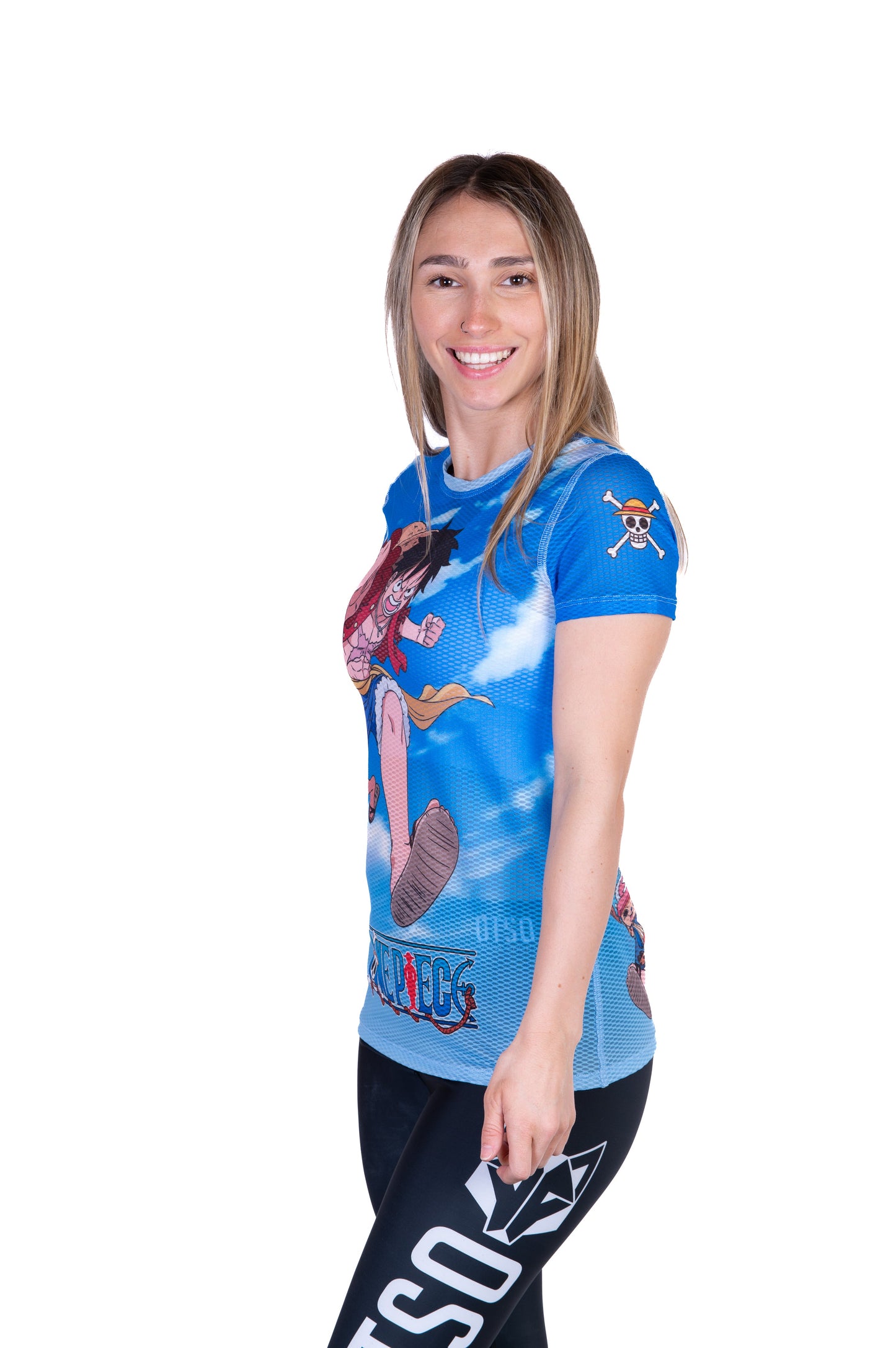 T-Shirt Femme manches courtes - One piece fishman luffy and the crew blue