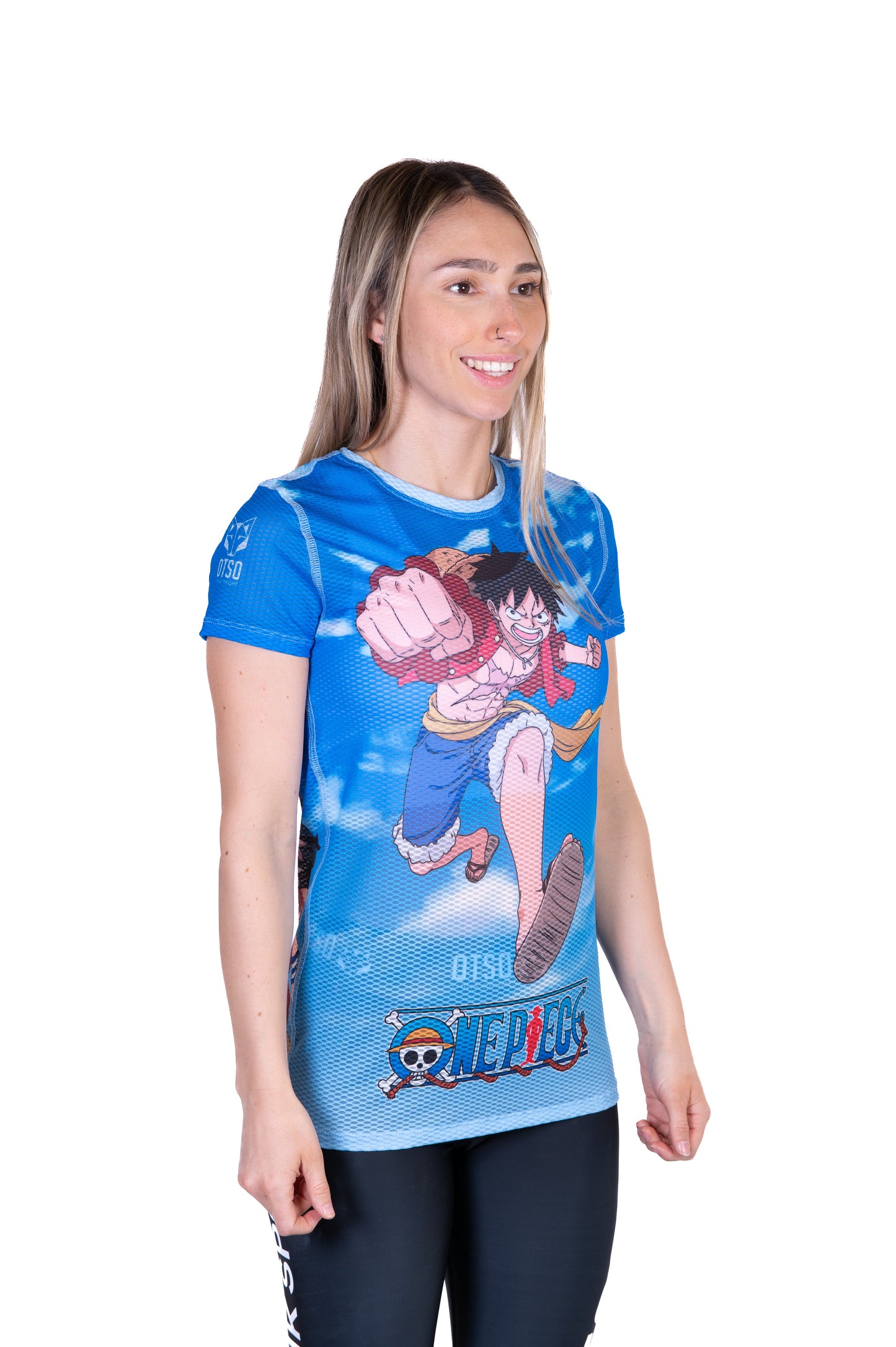 T-Shirt Femme manches courtes - One piece fishman luffy and the crew blue