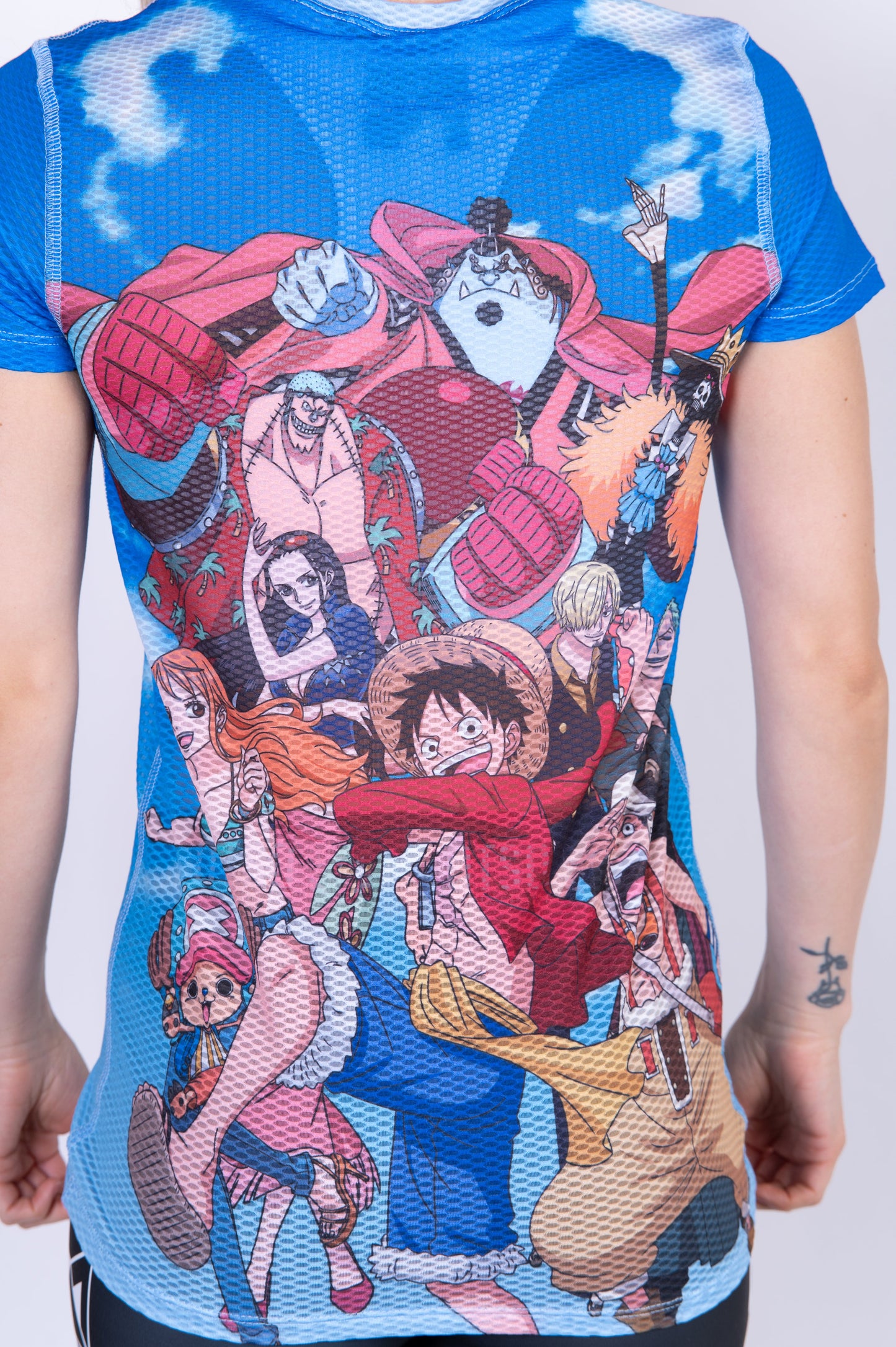 T-Shirt Femme manches courtes - One piece fishman luffy and the crew blue