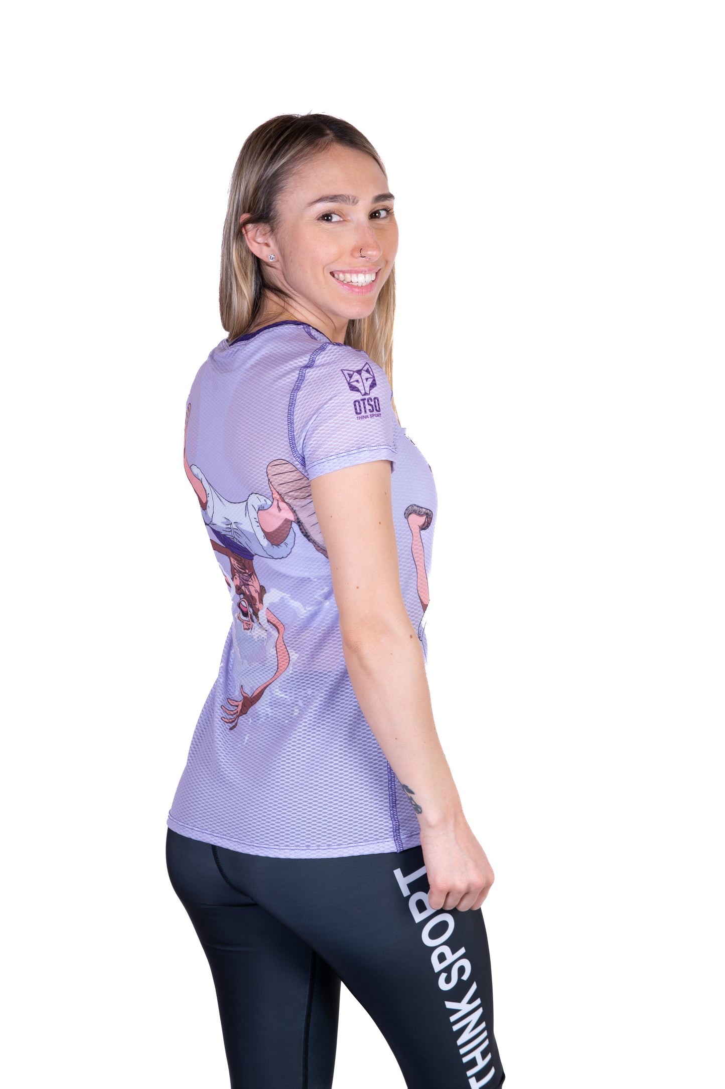 T-Shirt Femme manches courtes - One piece egghead luffy gear5 purple