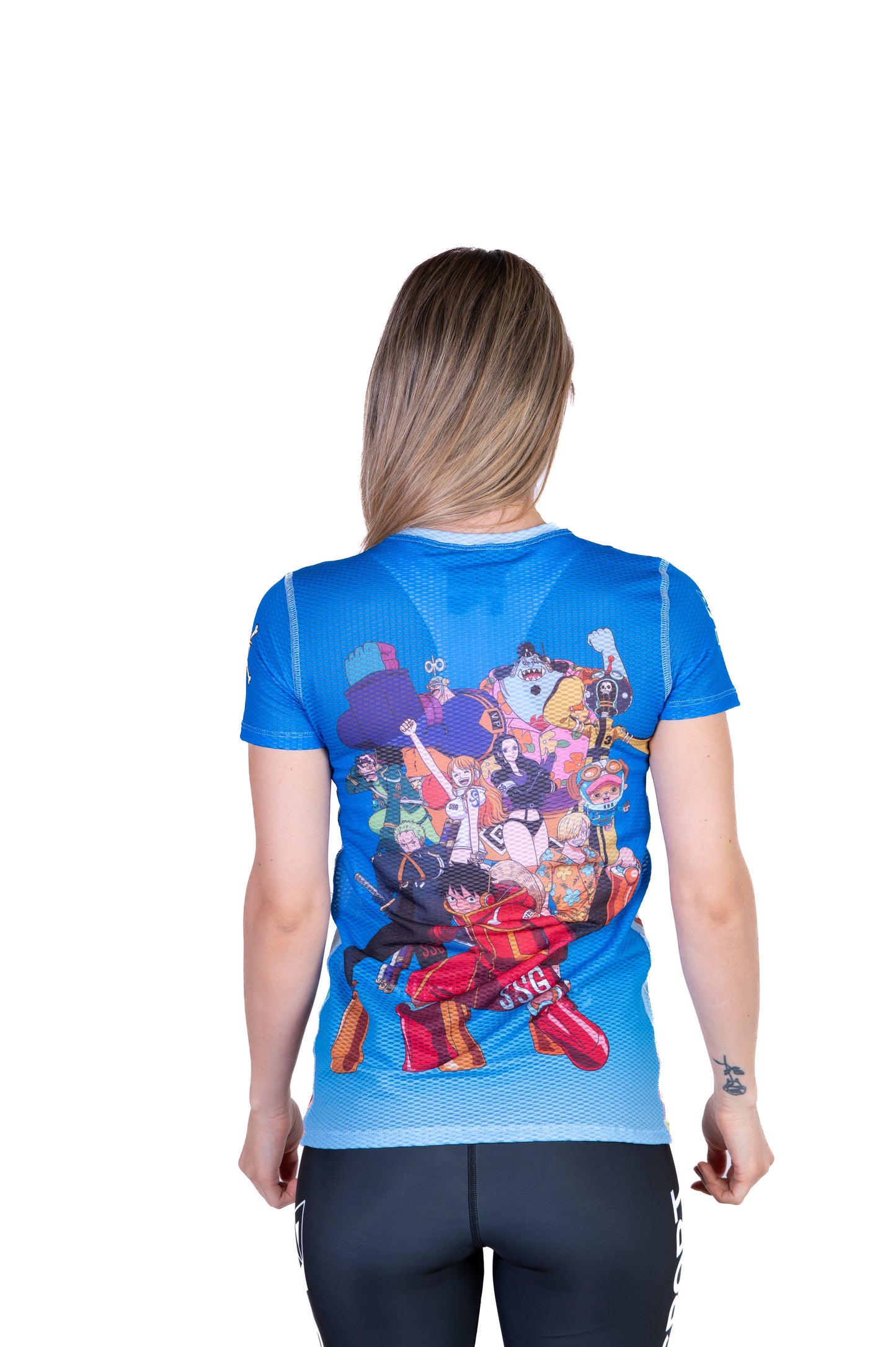 T-Shirt Femme manches courtes - One piece egghead luffy straw hat crew blue