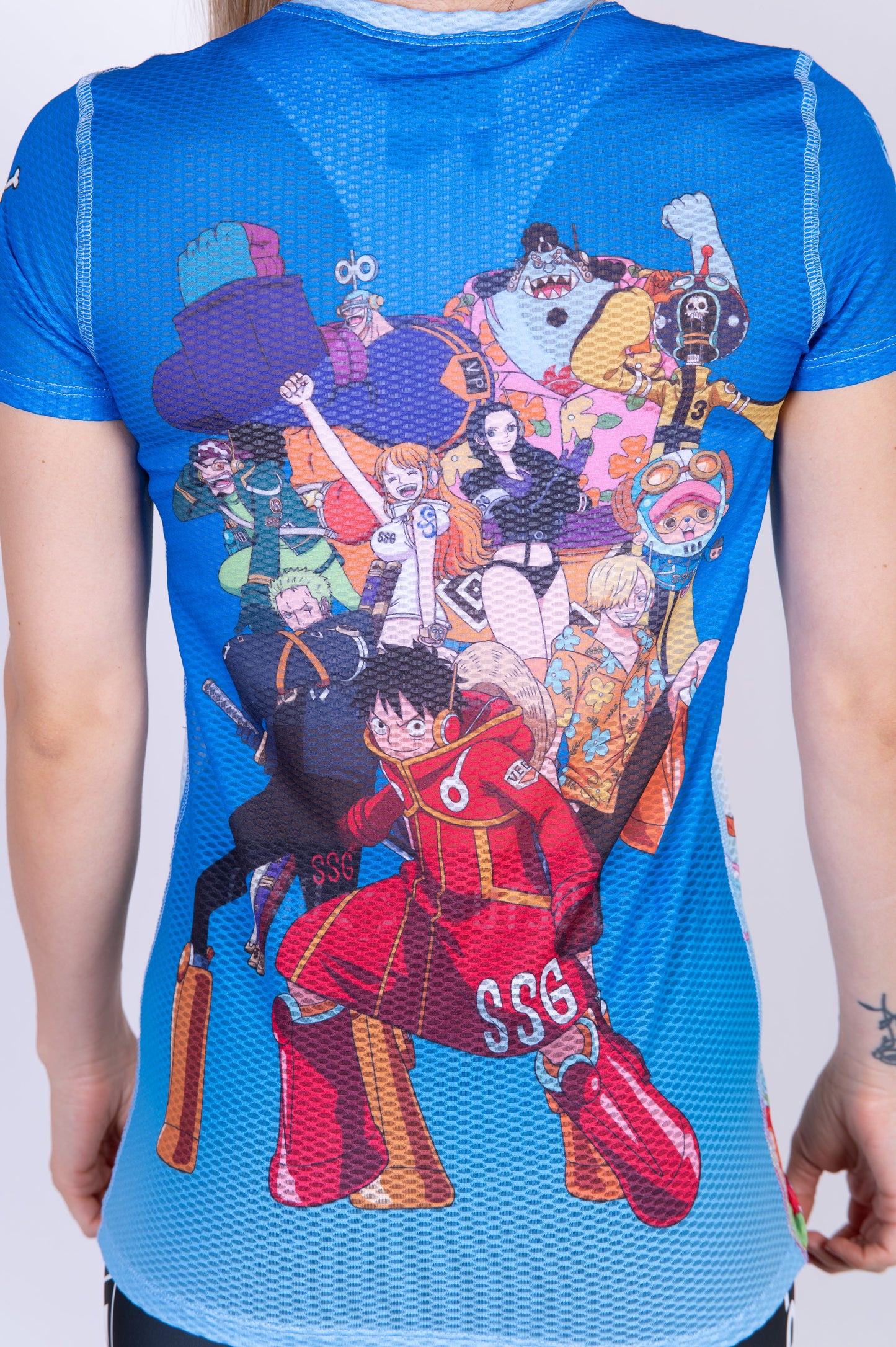 T-Shirt Femme manches courtes - One piece egghead luffy straw hat crew blue