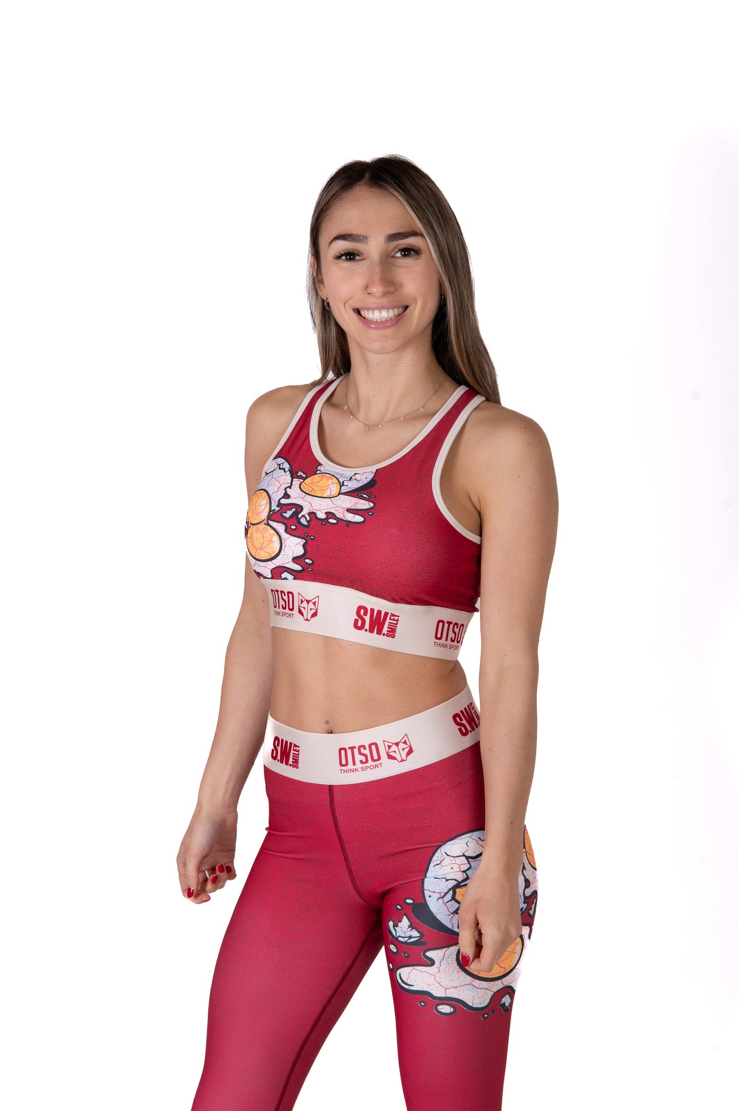 Leggings - S.W.Smiley Tela Cementizia Uovo