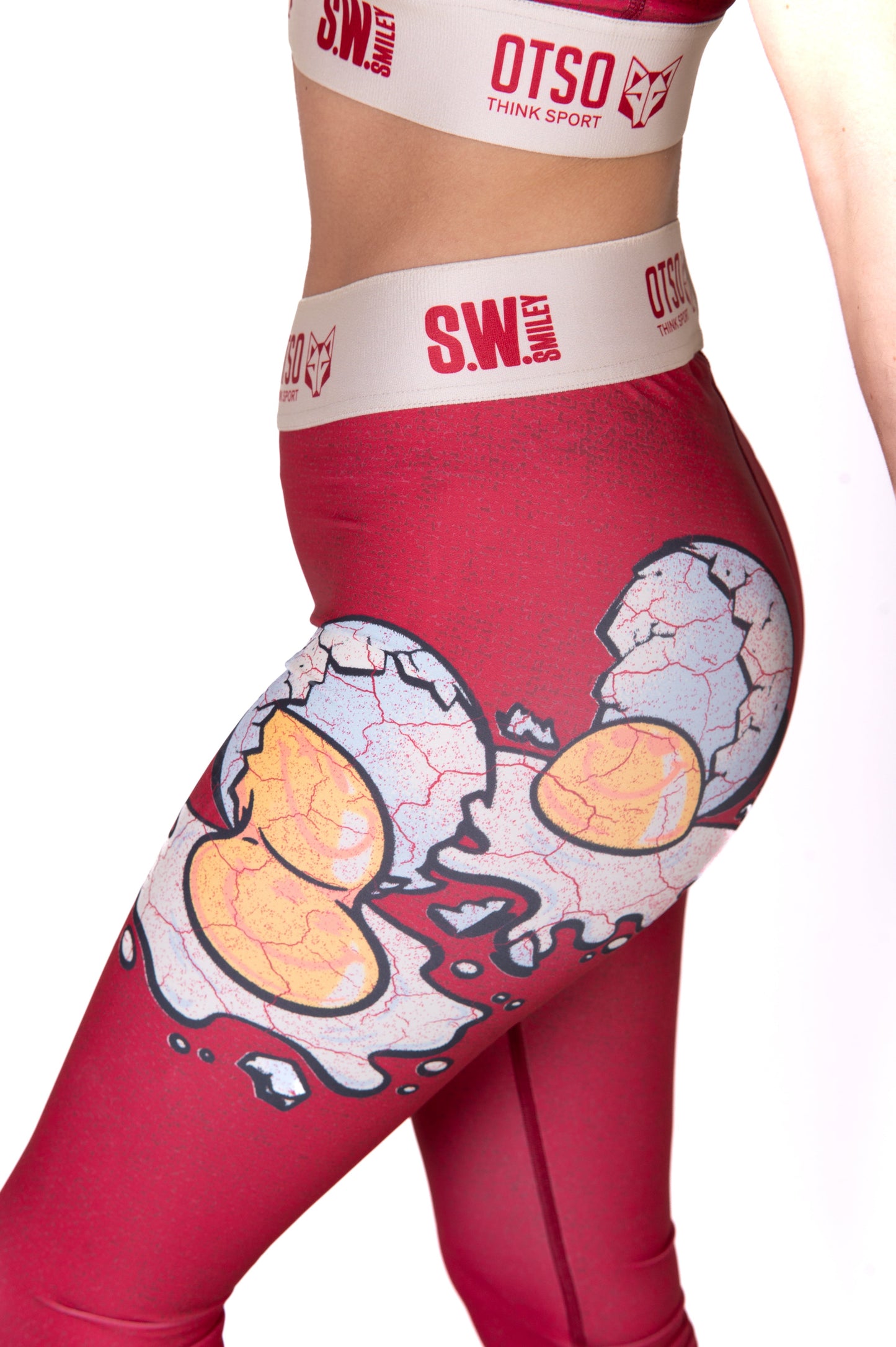 Leggings - S.W.Smiley Tela Cementizia Uovo