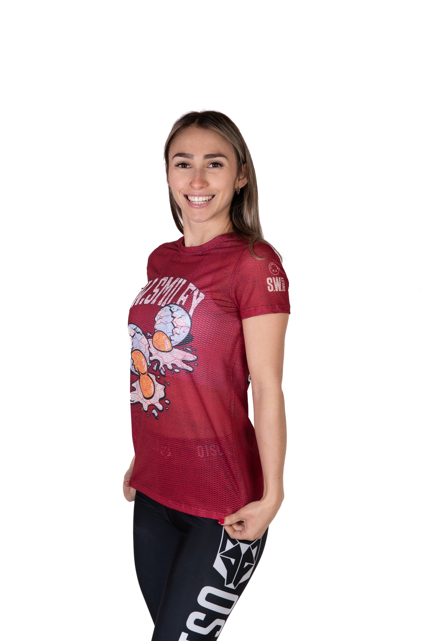 T-Shirt Femme - S.W.Smiley Concrete Canvas Egg