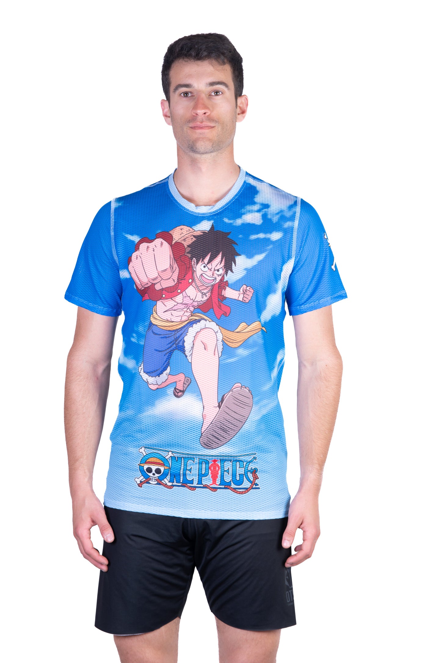 T-Shirt Homme manches courtes - One piece fishman luffy and the crew blue