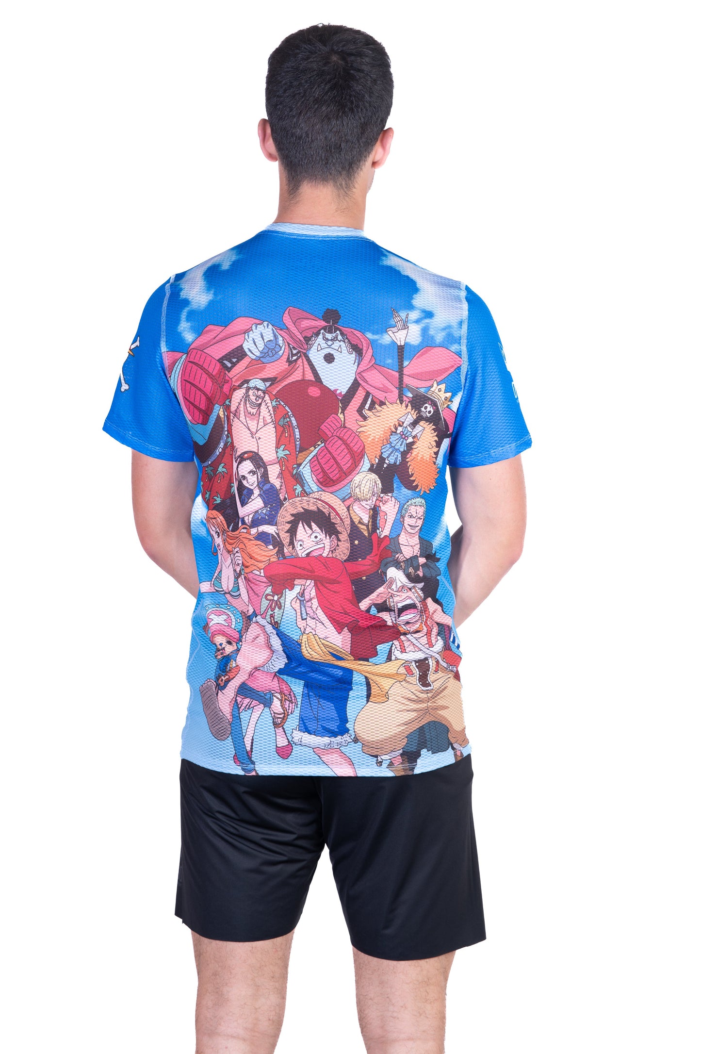 T-Shirt Homme manches courtes - One piece fishman luffy and the crew blue