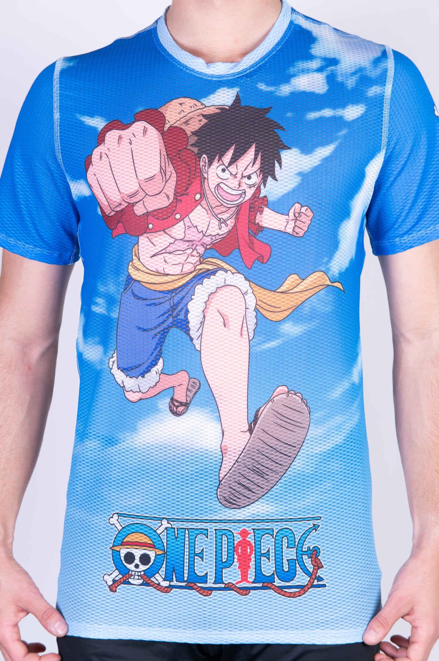 T-Shirt Homme manches courtes - One piece fishman luffy and the crew blue