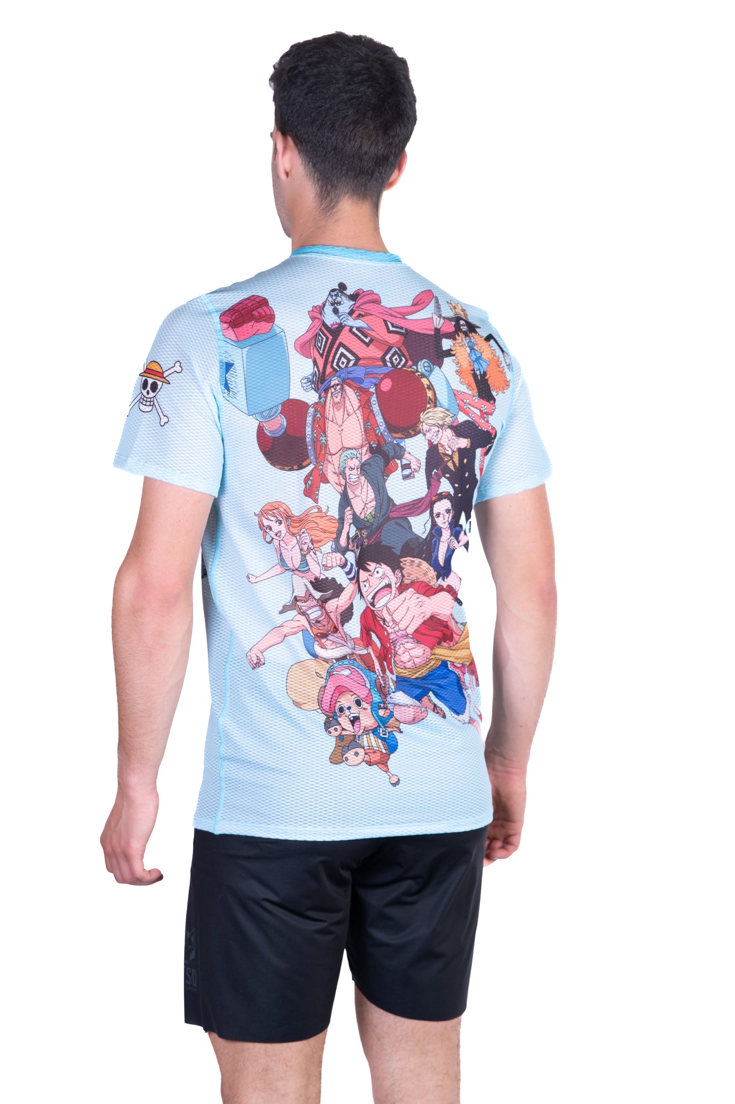 T-Shirt Homme manches courtes - One piece fishman straw hat crew turquoise