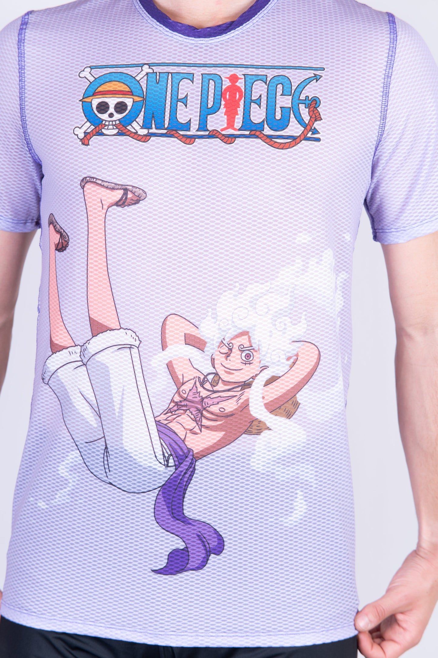 T-Shirt Homme manches courtes - One piece egghead luffy gear5 purple