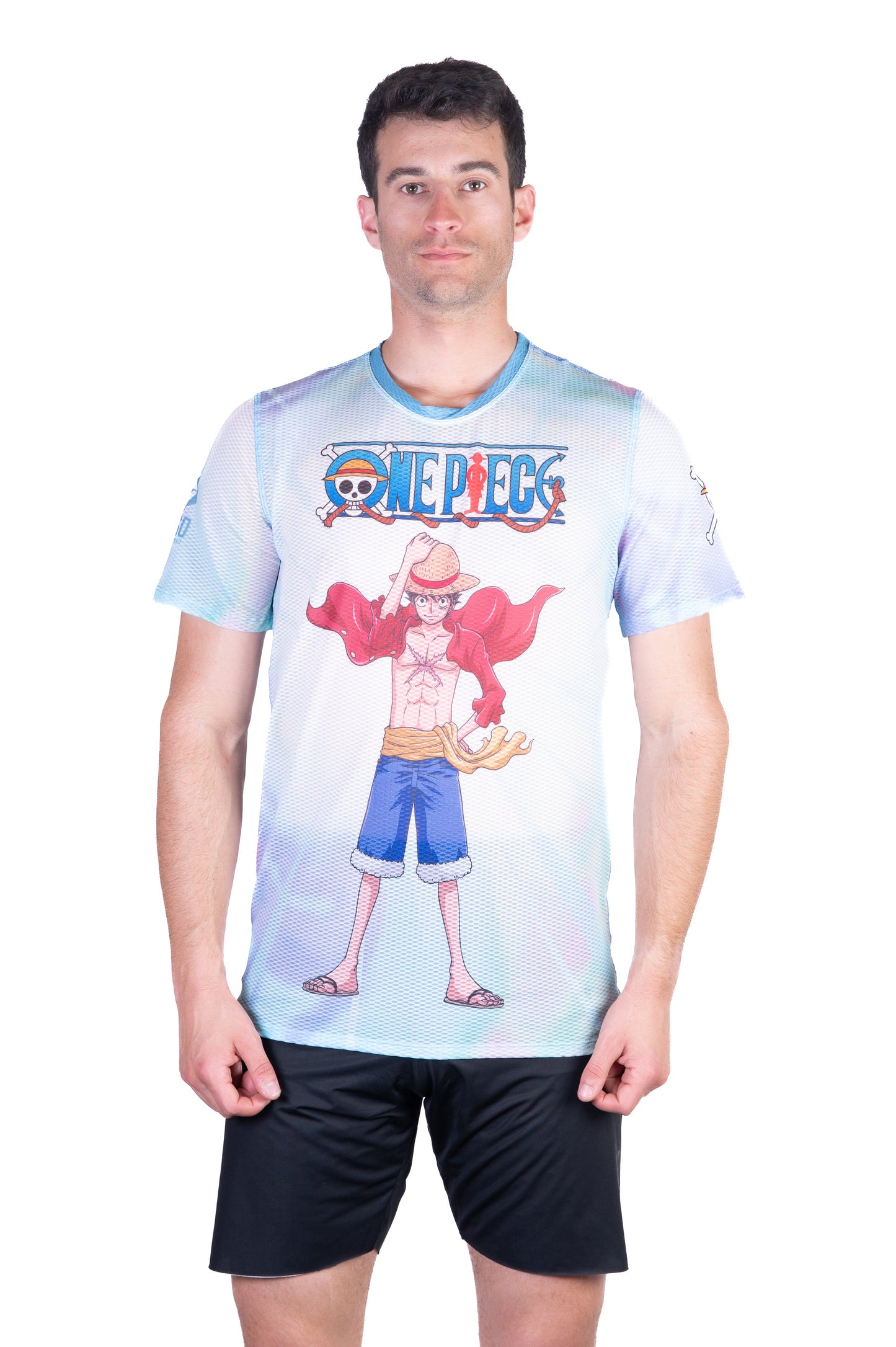 Men's short-sleeve shirt - One Piece Fishman Luffy and the crew green