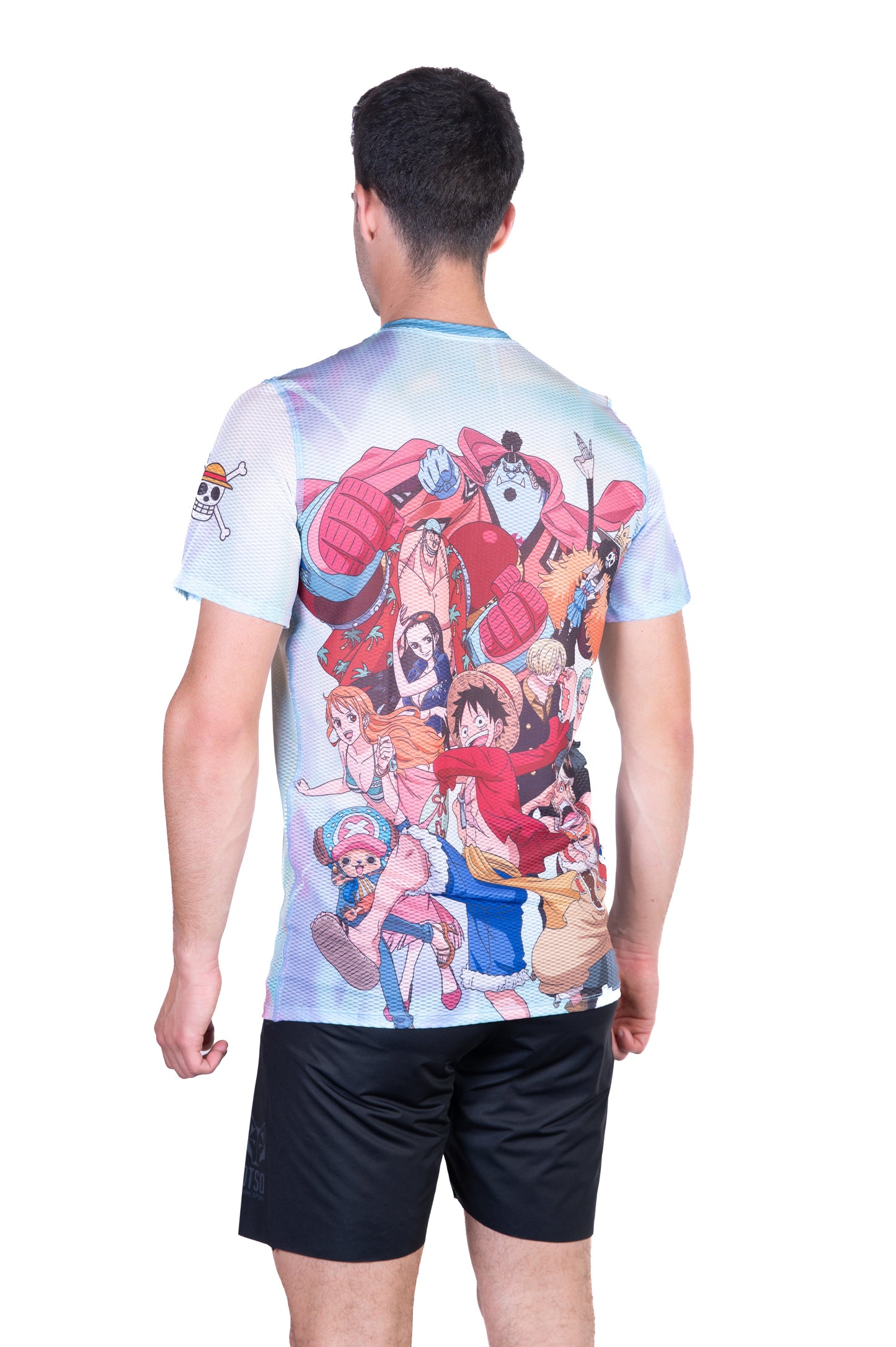 Men's short-sleeve shirt - One Piece Fishman Luffy and the crew green
