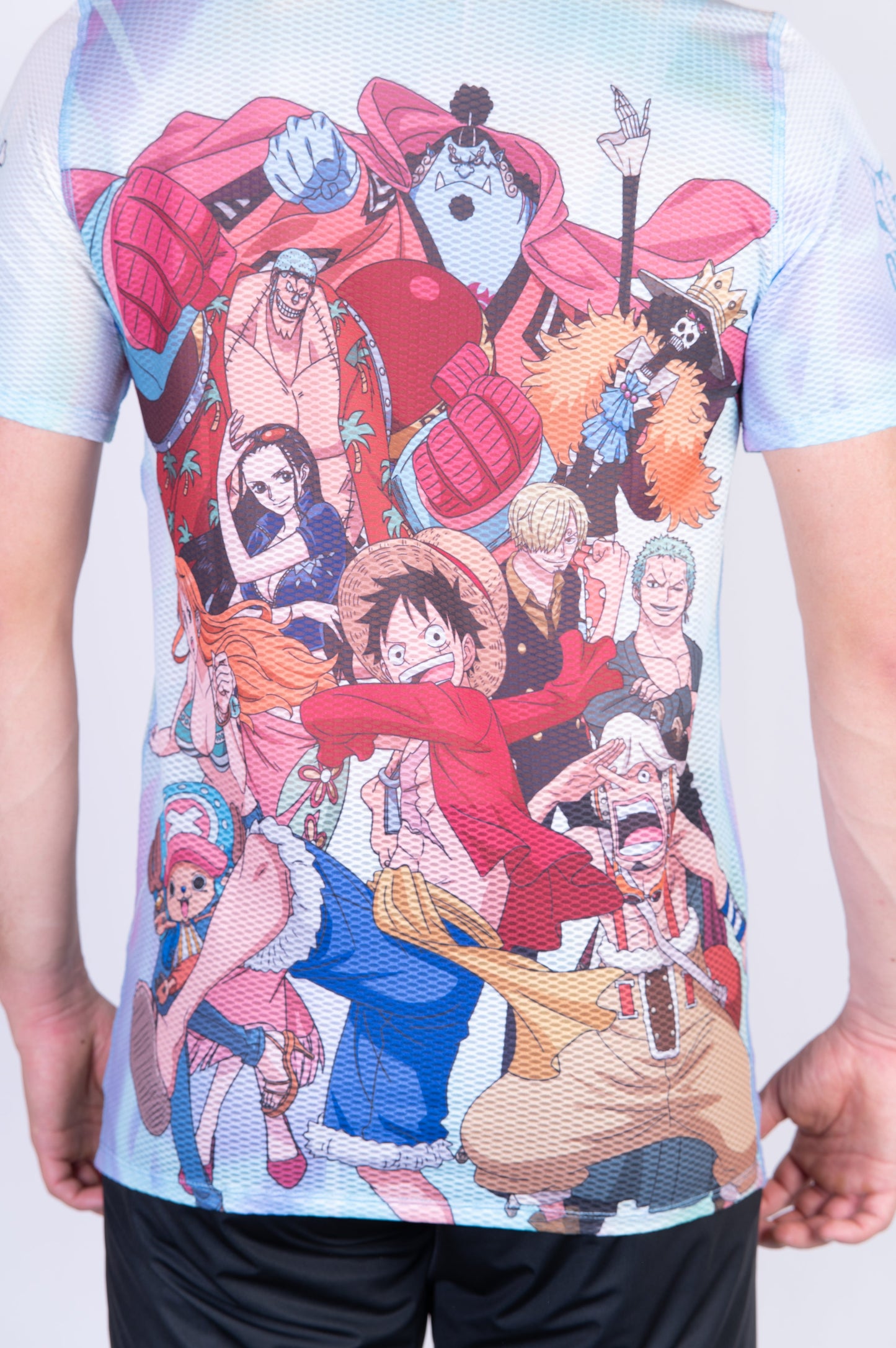 Men's short-sleeve shirt - One Piece Fishman Luffy and the crew green