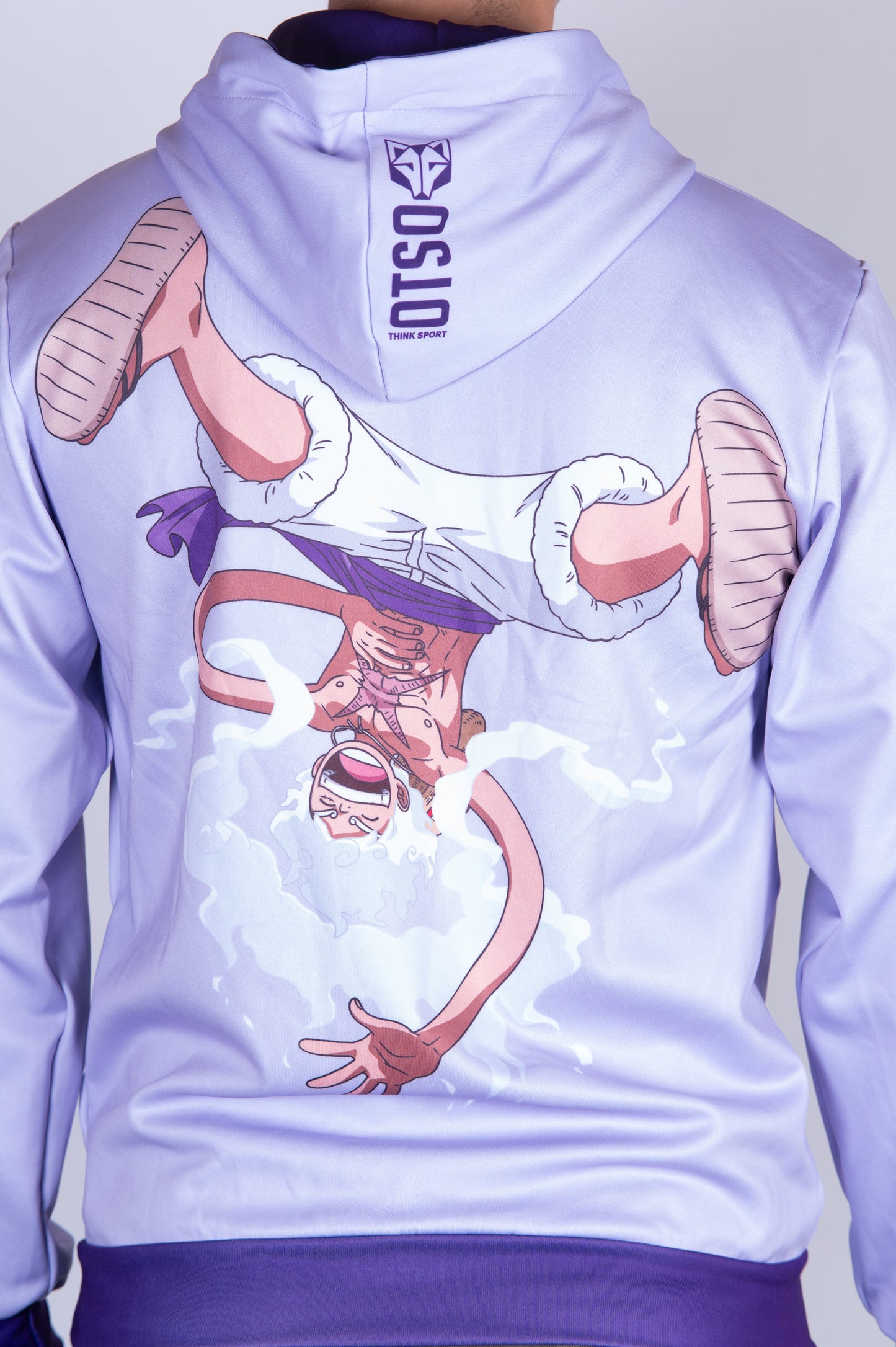 Felpa con cappuccio - One piece cappello di paglia Luffy gear5 viola
