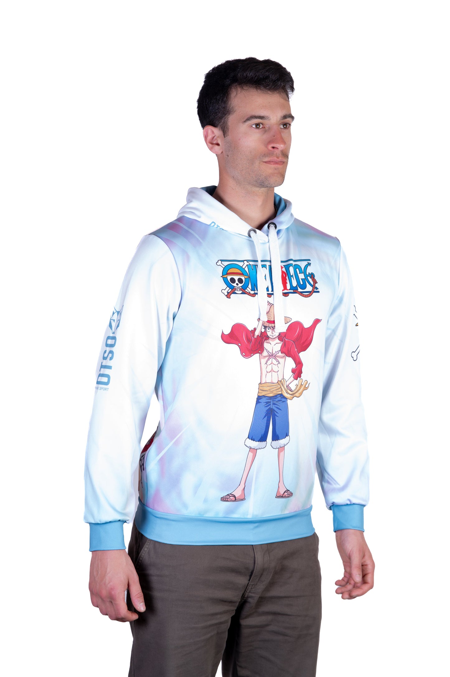 Hooded sweatshirt - One-piece Fishman Luffy and the crew green