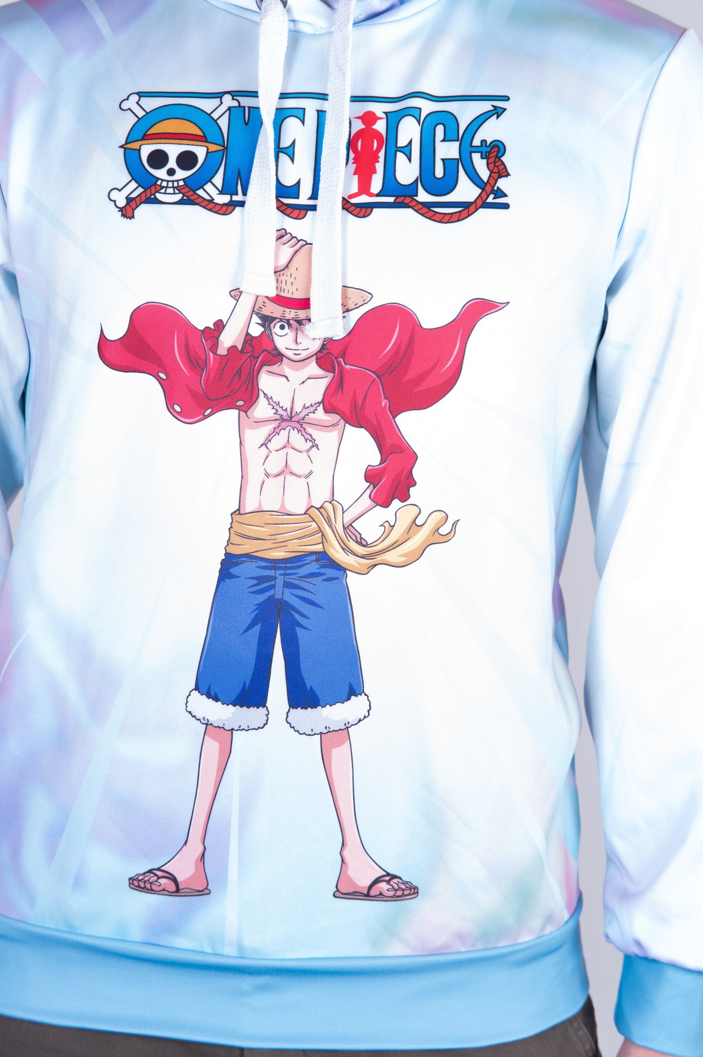 Hooded sweatshirt - One-piece Fishman Luffy and the crew green