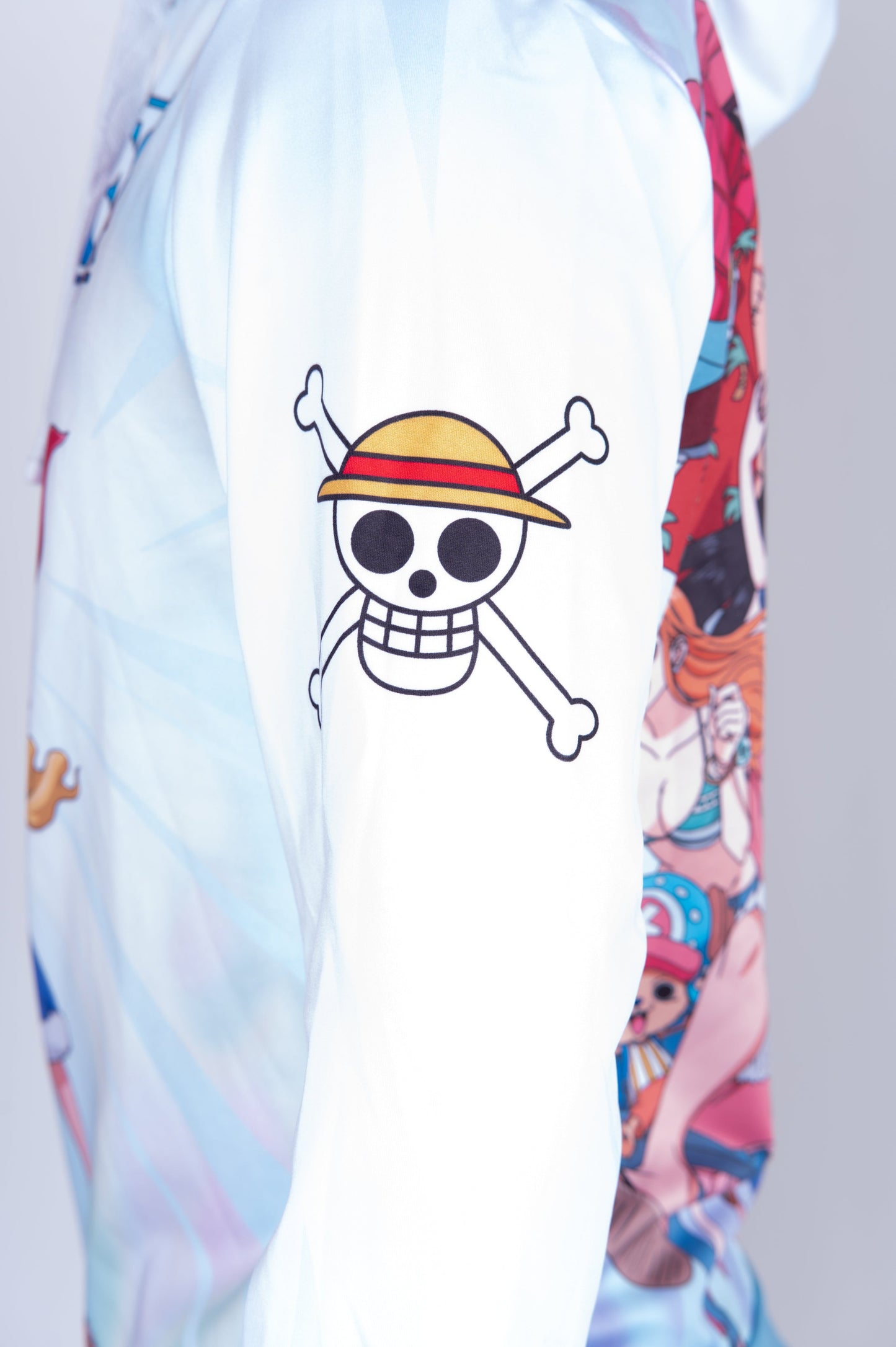Hooded sweatshirt - One-piece Fishman Luffy and the crew green