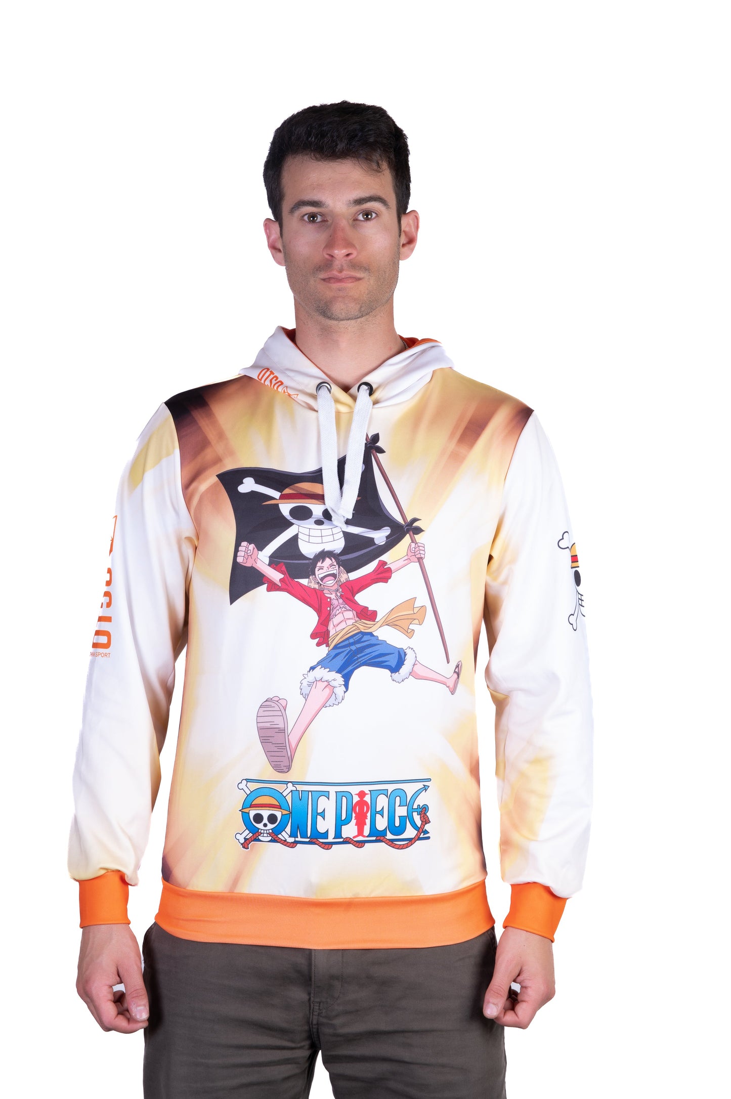 Sweatshirt mit Kapuze - Einteiliges Fischerstrohhut-Team Gelb