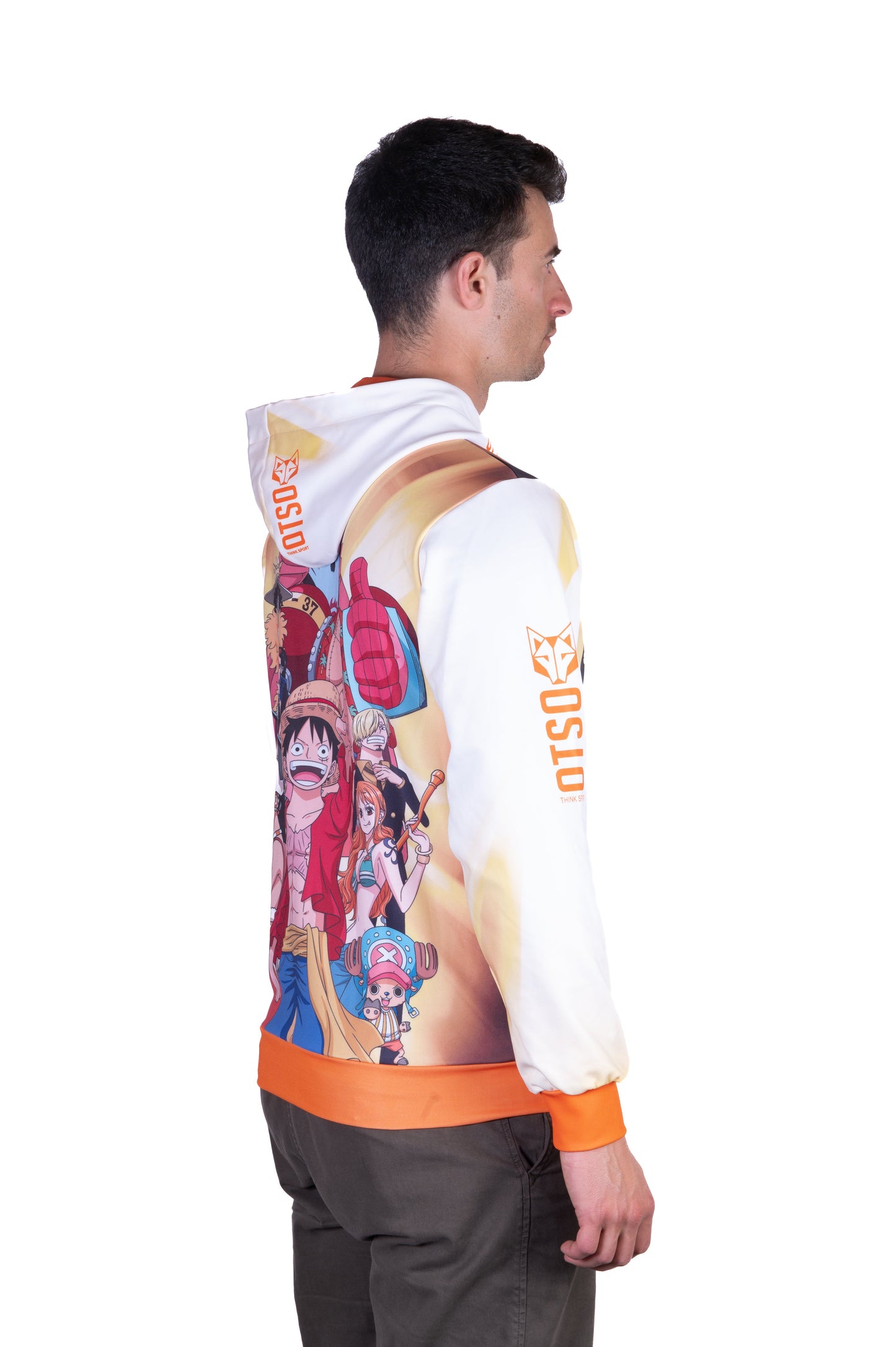 Sweatshirt mit Kapuze - Einteiliges Fischerstrohhut-Team Gelb