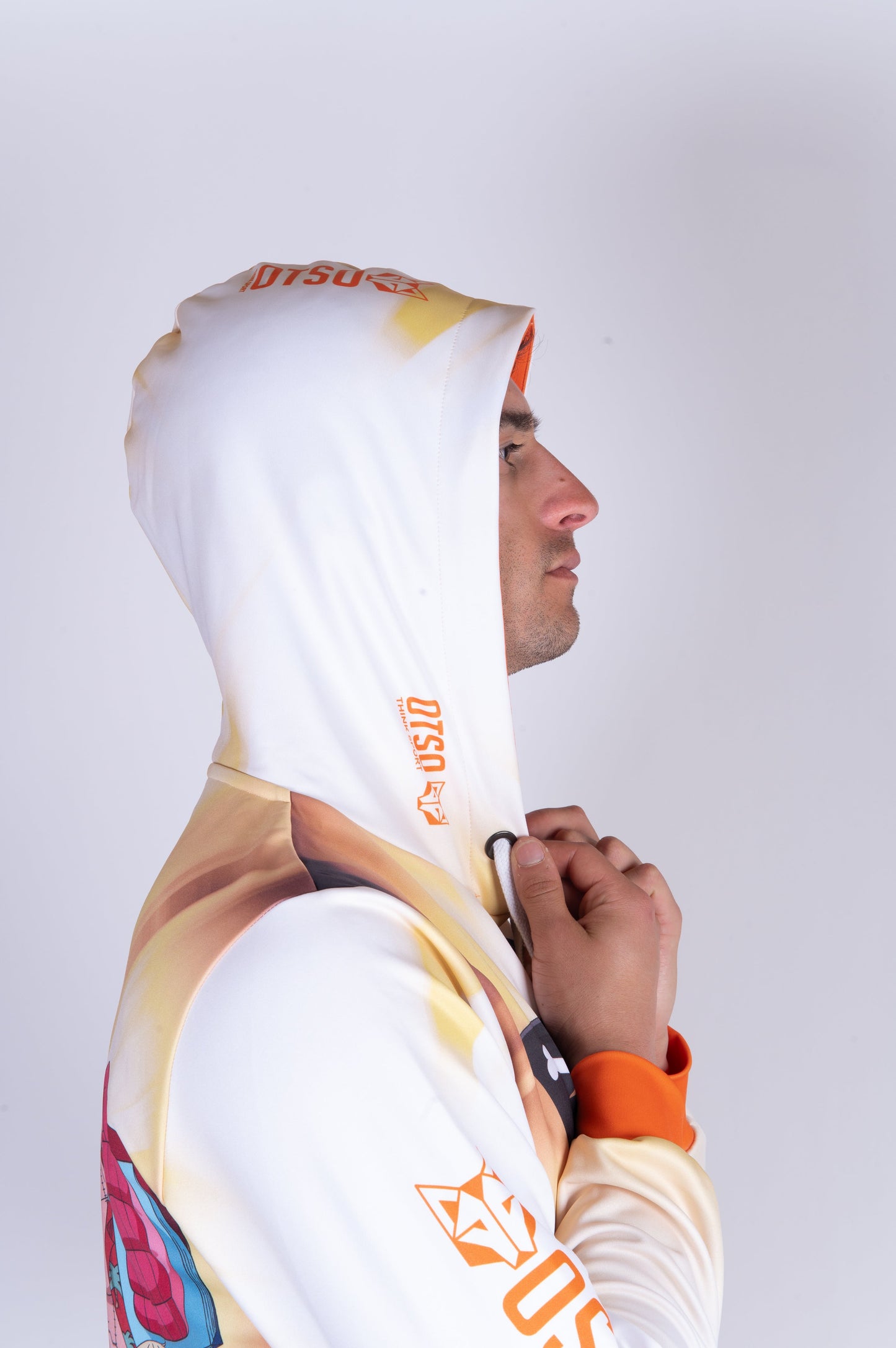 Sweatshirt mit Kapuze - Einteiliges Fischerstrohhut-Team Gelb