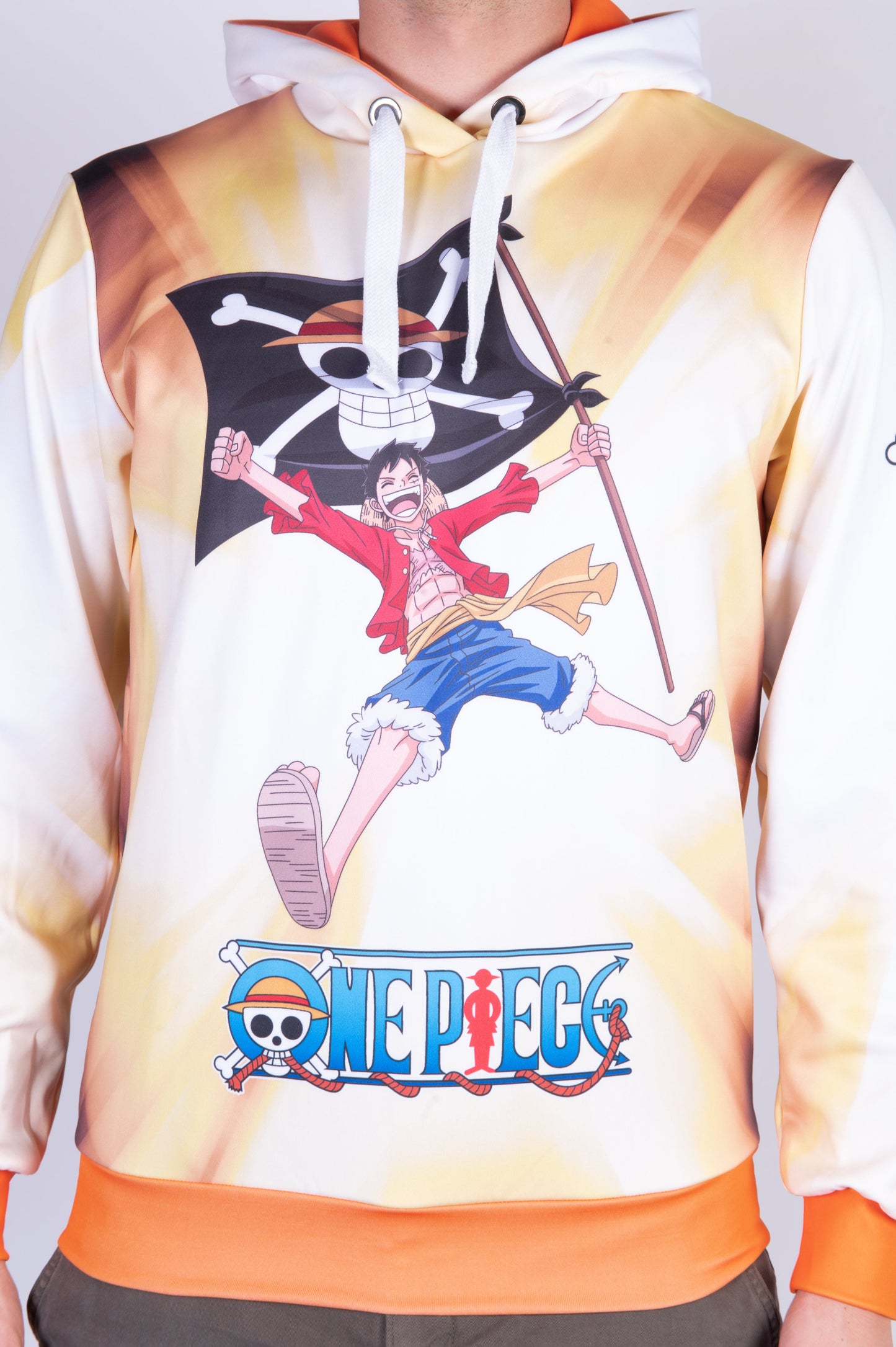 Sweatshirt mit Kapuze - Einteiliges Fischerstrohhut-Team Gelb