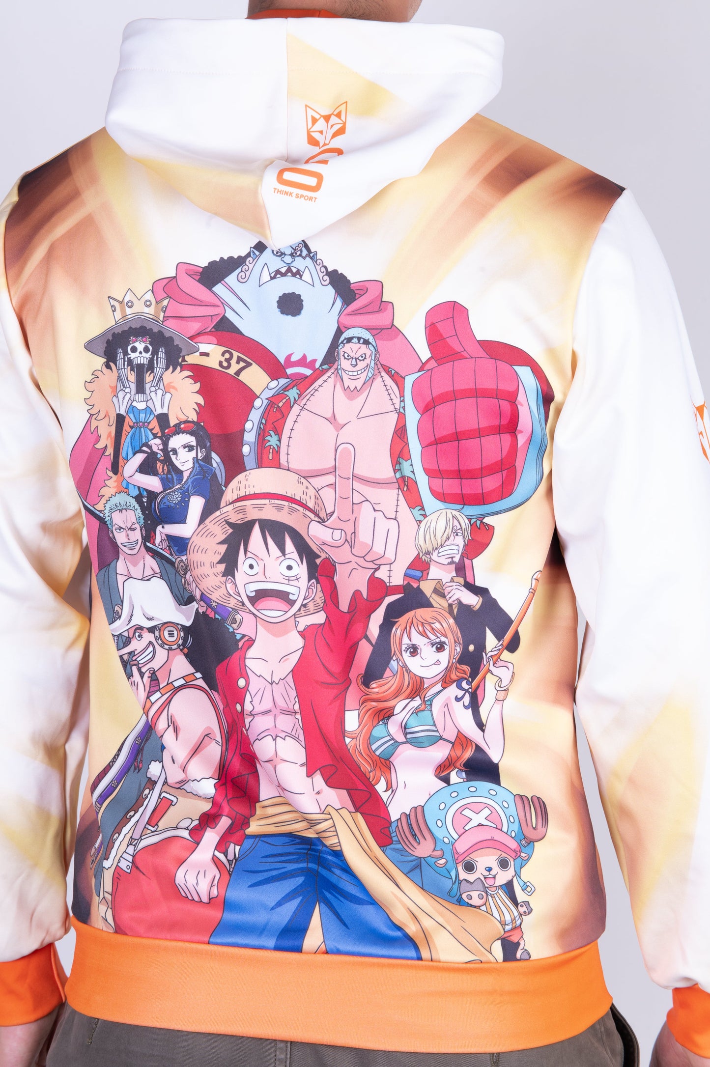 Sweatshirt mit Kapuze - Einteiliges Fischerstrohhut-Team Gelb