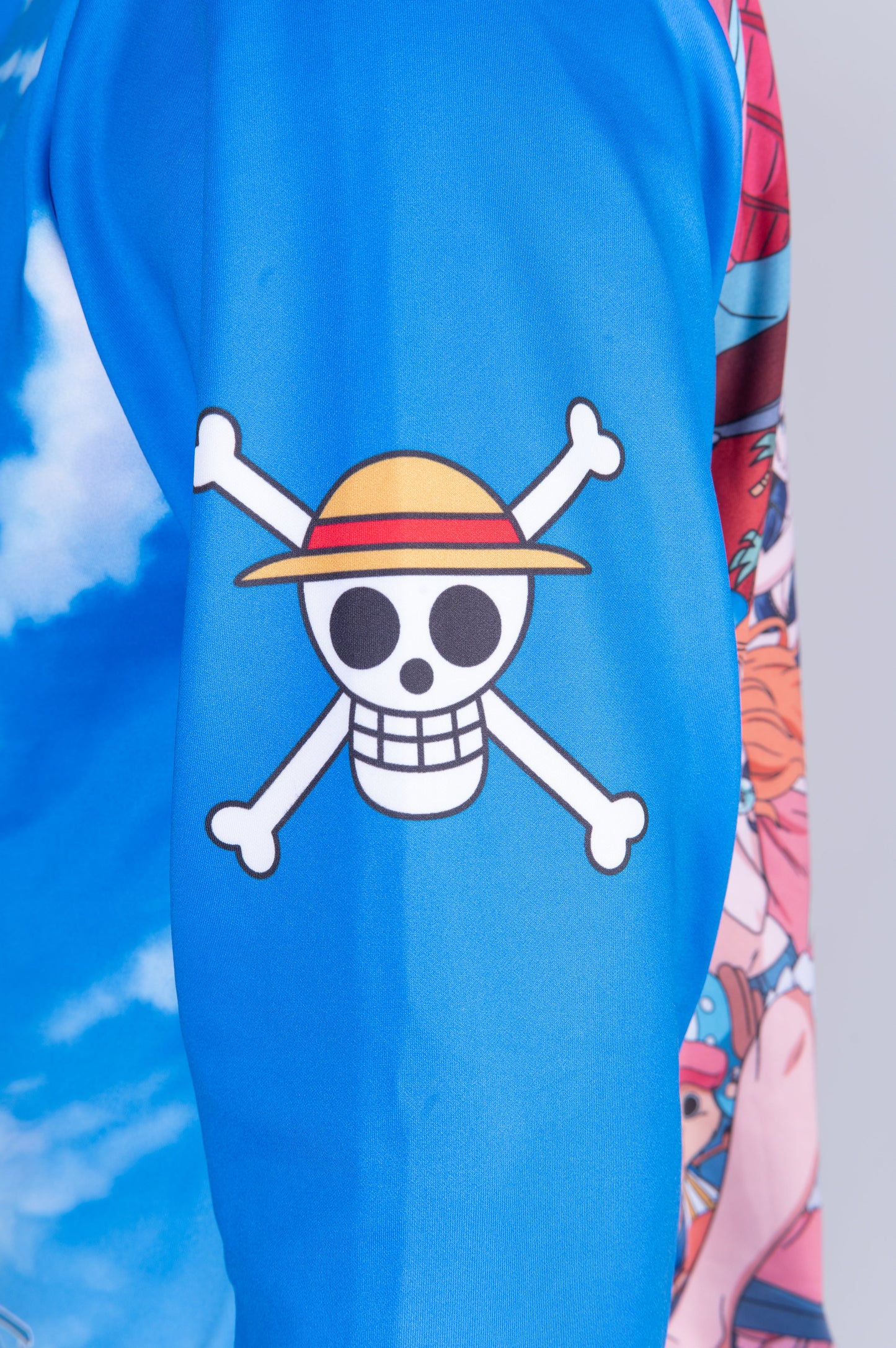 Hooded sweatshirt - One-piece Fishman Luffy and the crew blue